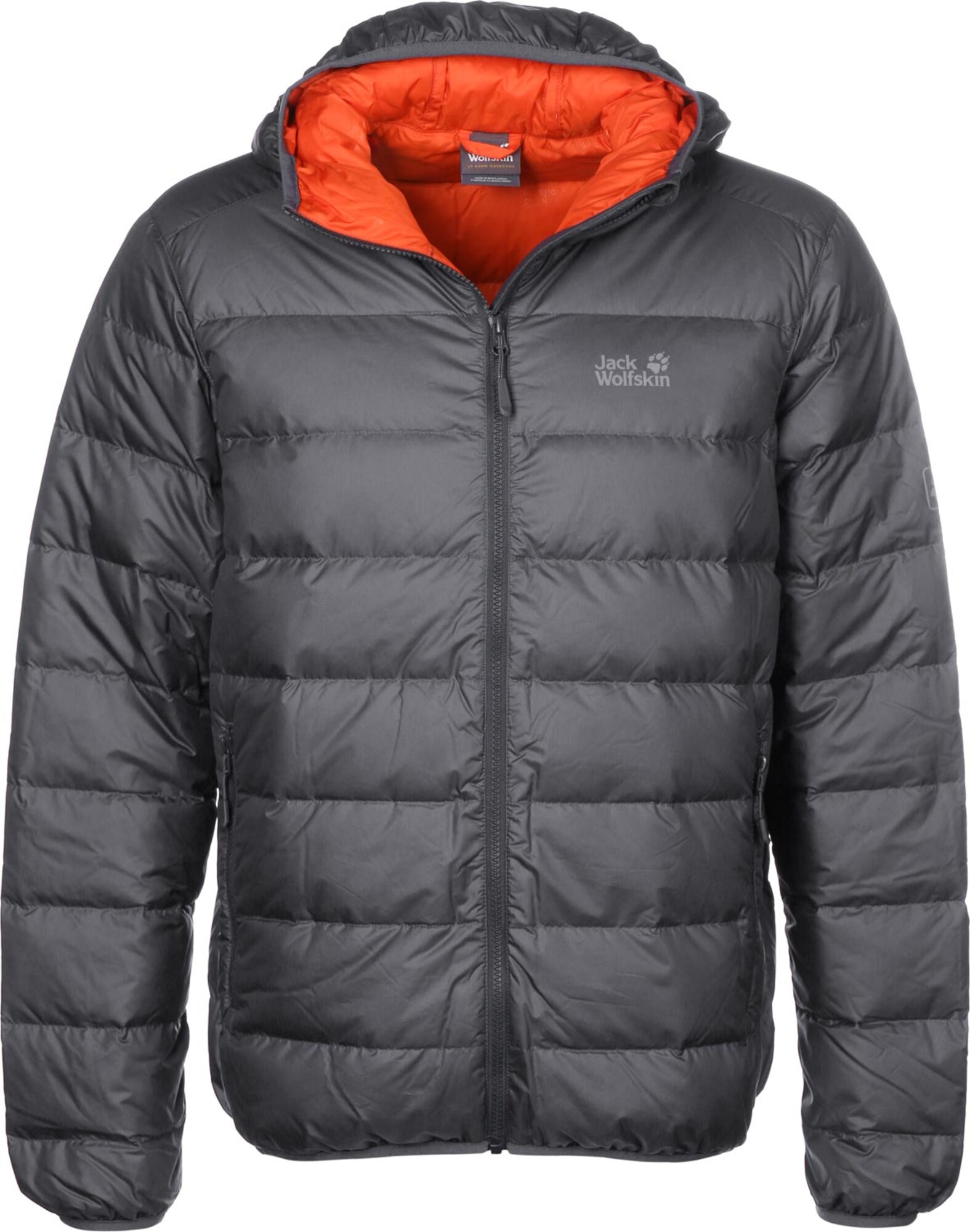 Jack Wolfskin Heren Sportjas Helium Donkergrijs Neonoranje jack wolfskin kopen in de aanbieding