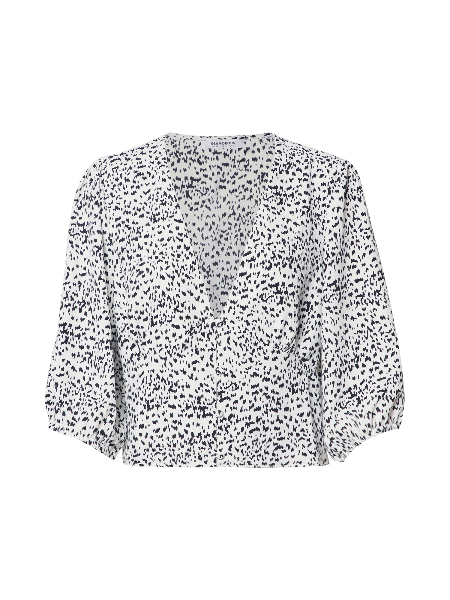 GLAMOROUS Palaidinė 'Blouse'  juoda / balta
