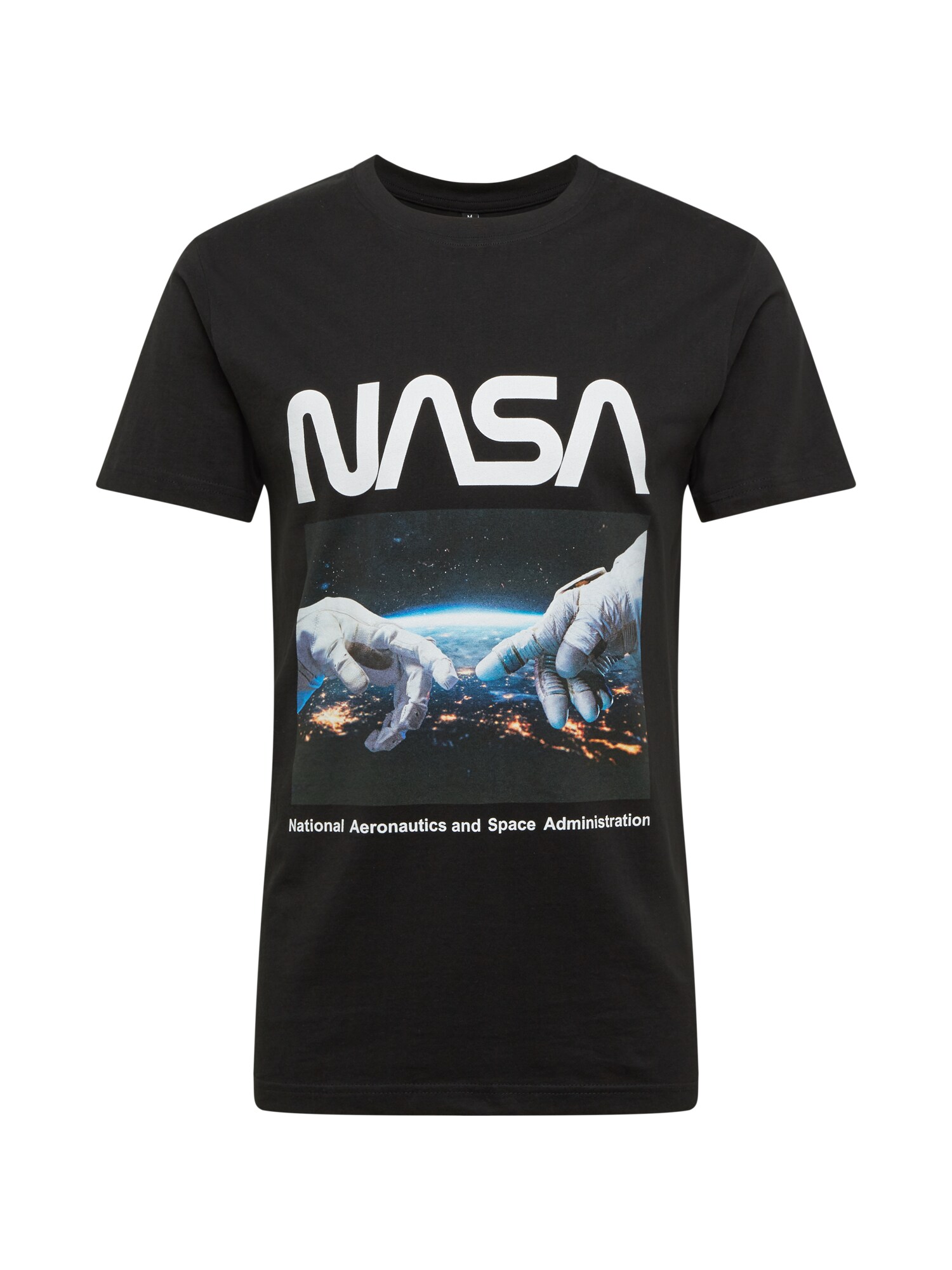 Mister Tee Marškinėliai 'Nasa'  juoda / balta
