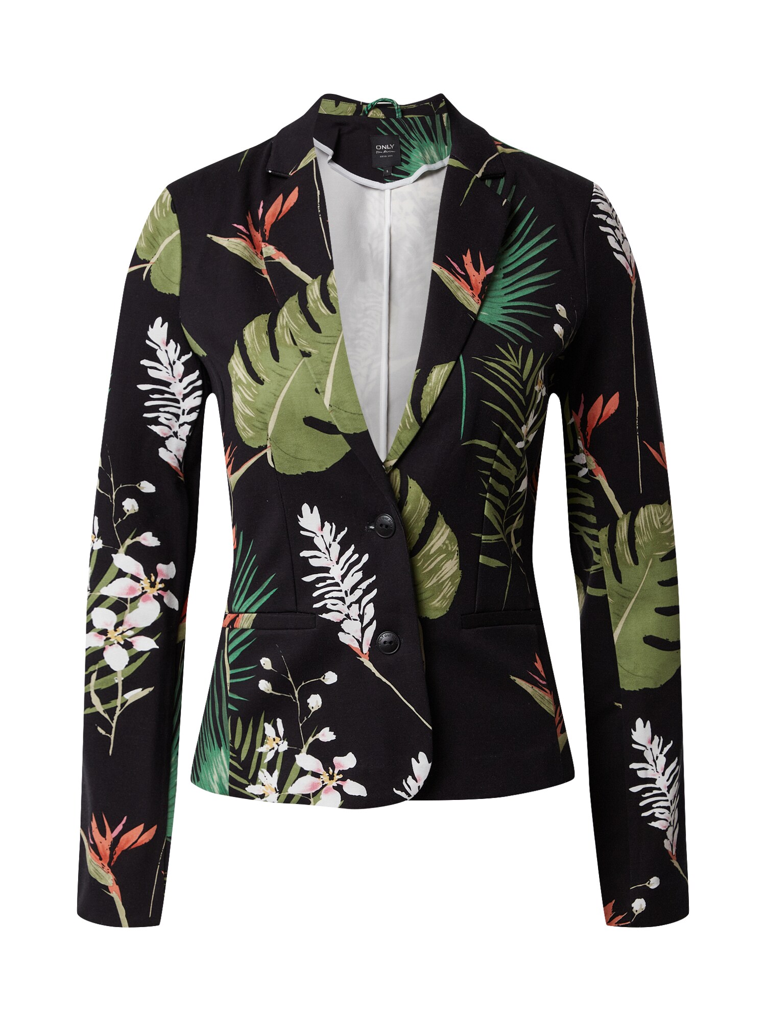 ONLY Blazer švarkas 'ONLPOPTRASH PRINT BLAZER'  juoda