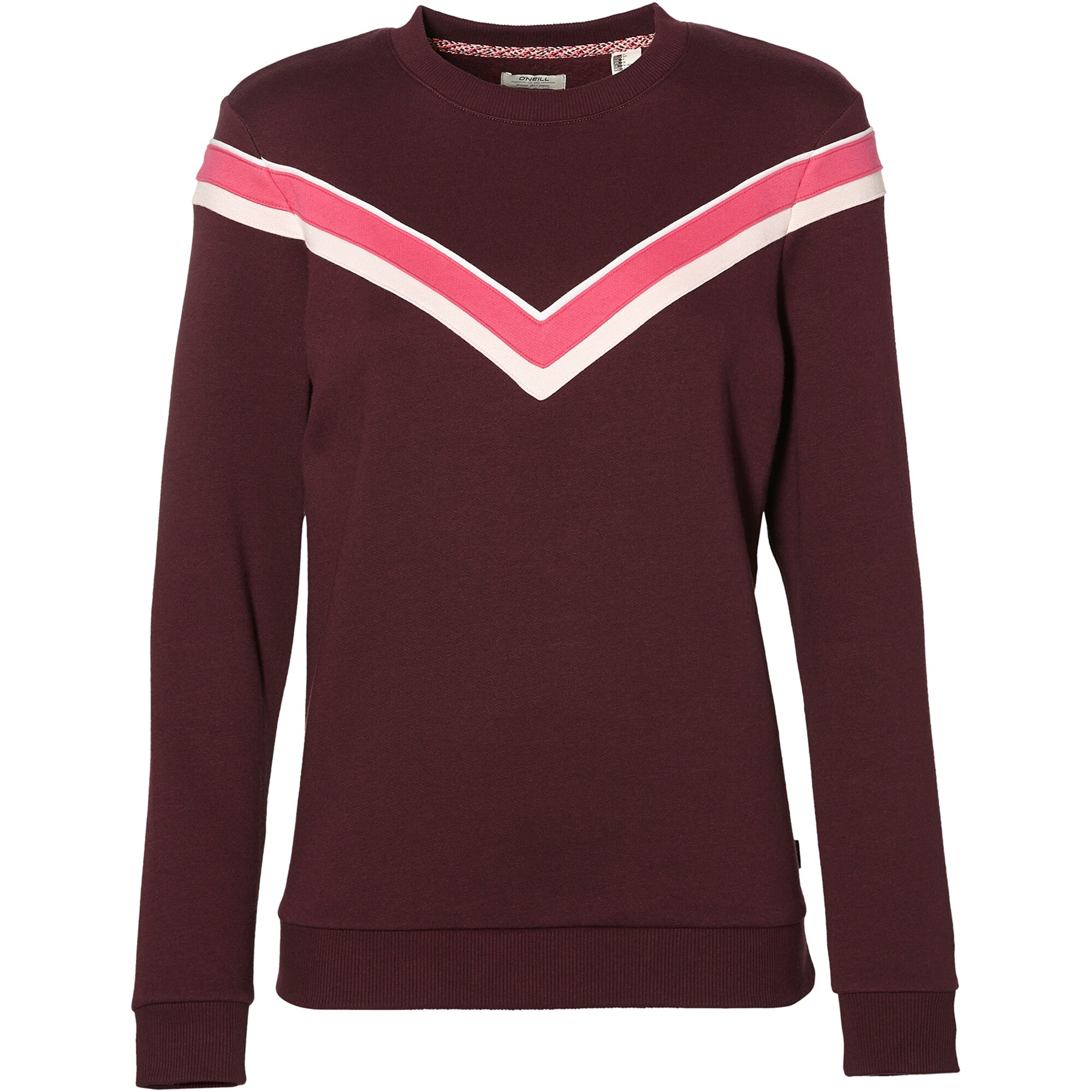 O'NEILL Megztinis be užsegimo 'LW COLOUR BLOCK'  rožinė / burgundiško vyno spalva / balta