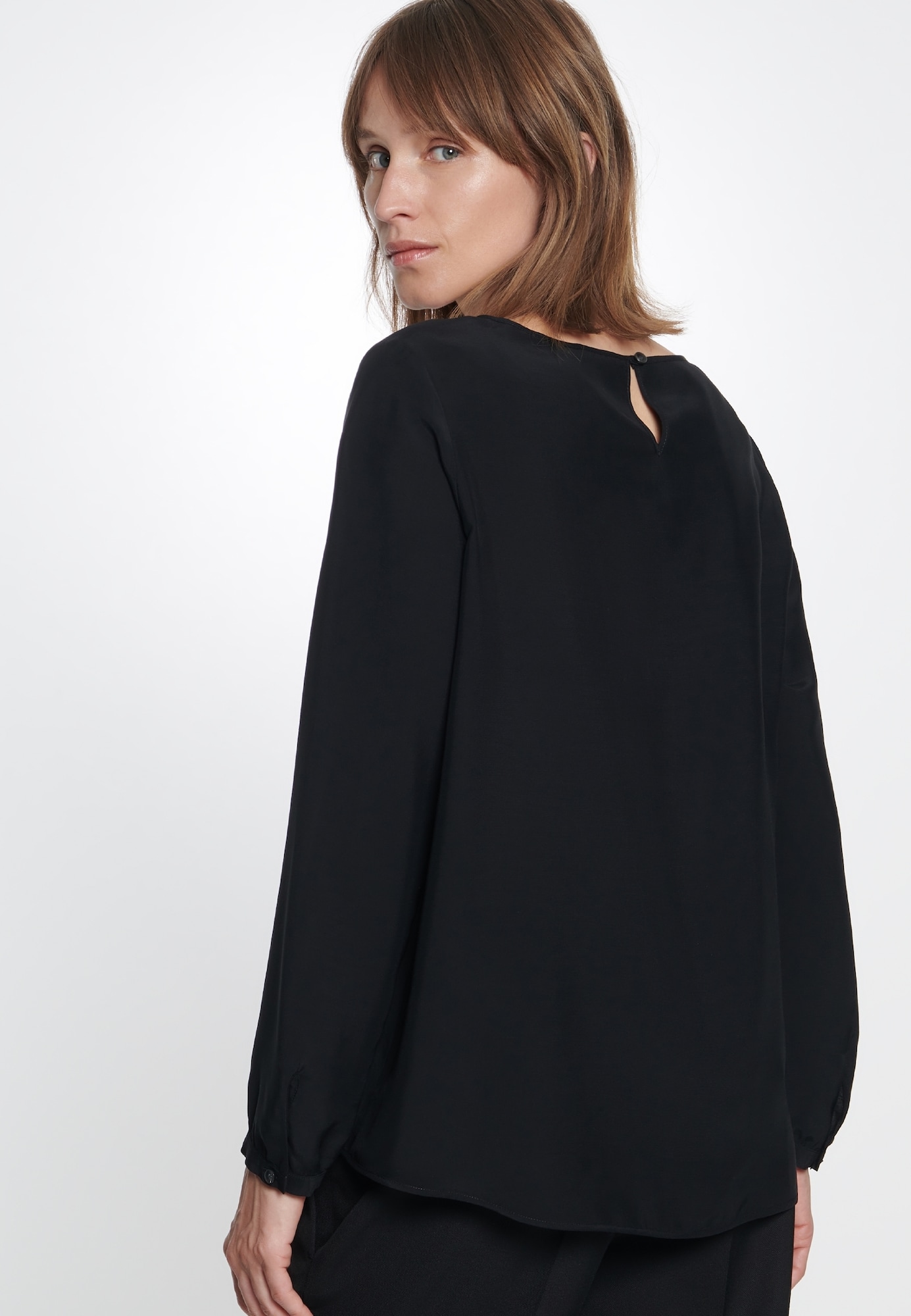 Thumbnail - SEIDENSTICKER Shirtbluse Schwarze Rose