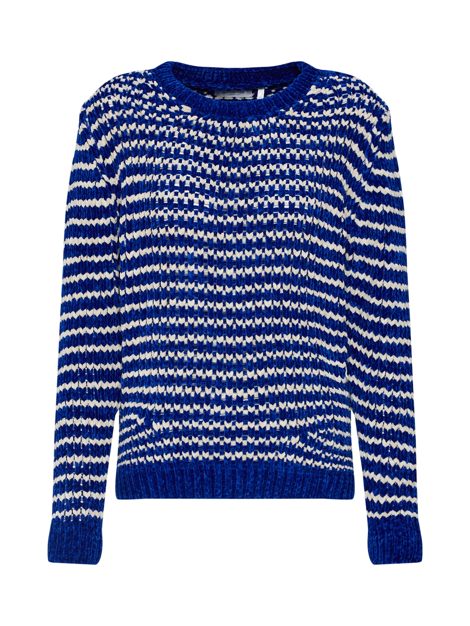 Rich Royal Dames Trui Crew Neck Blauw Wit rich royal kopen in de aanbieding