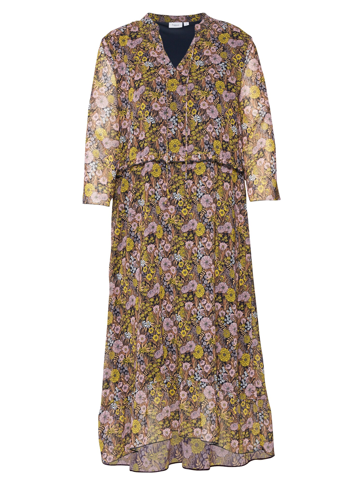 Saint Tropez Dames Jurk Bruin Gemengde Kleuren saint tropez kopen in de aanbieding