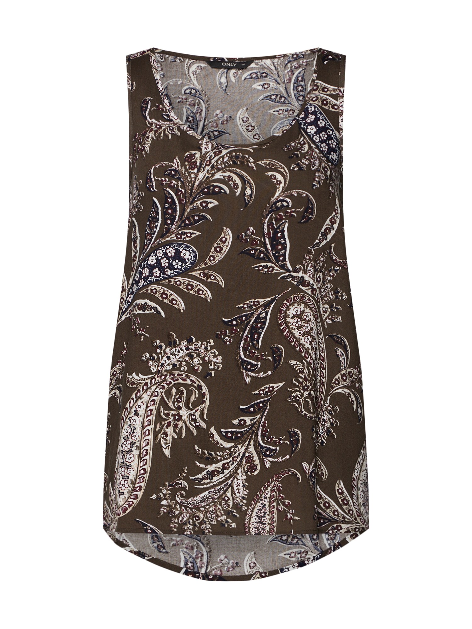 Only Dames Blouse Bruin Groen only kopen in de aanbieding