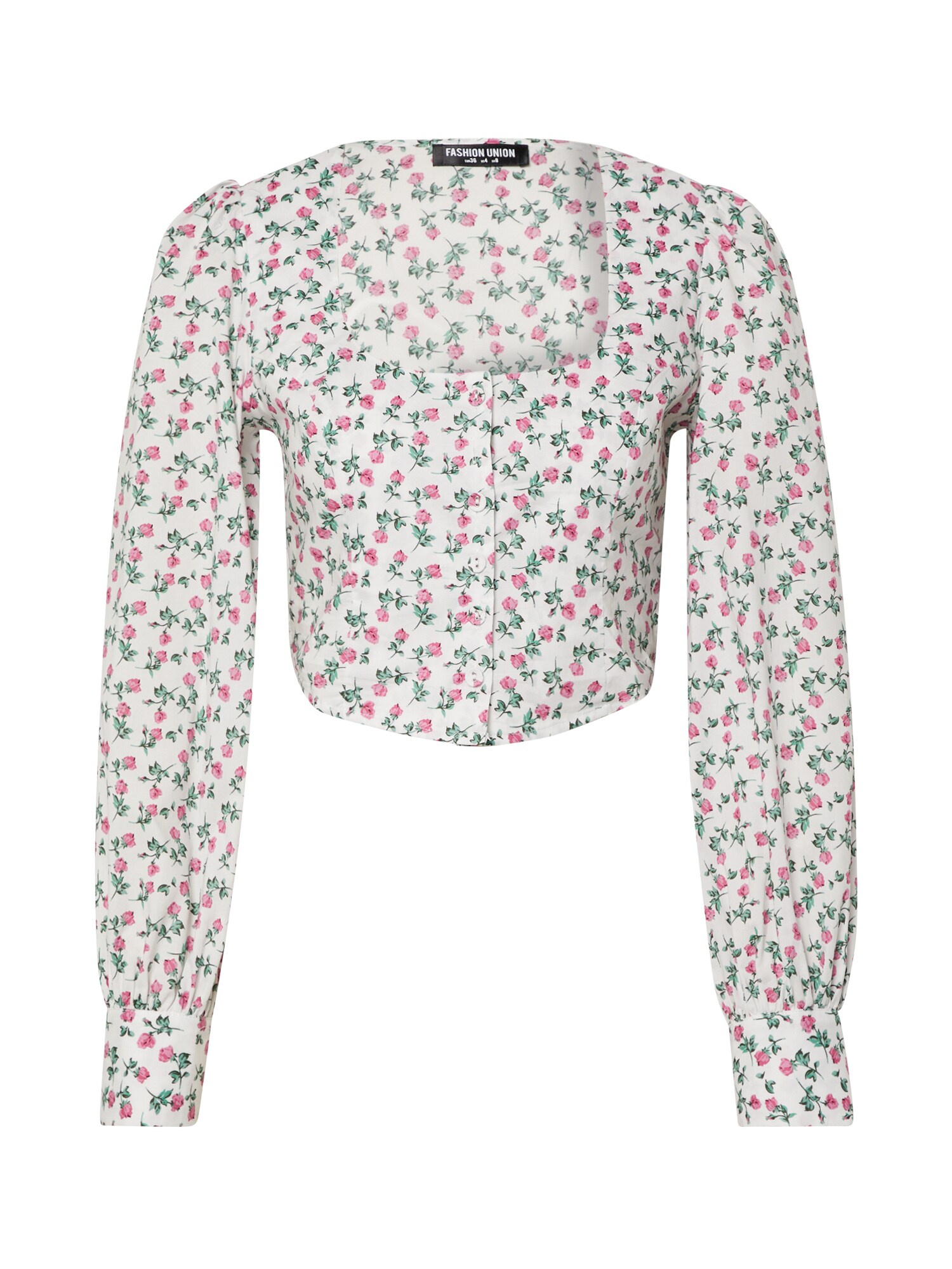 Fashion Union Marškinėliai 'MARSHAN'  rožių spalva / balta