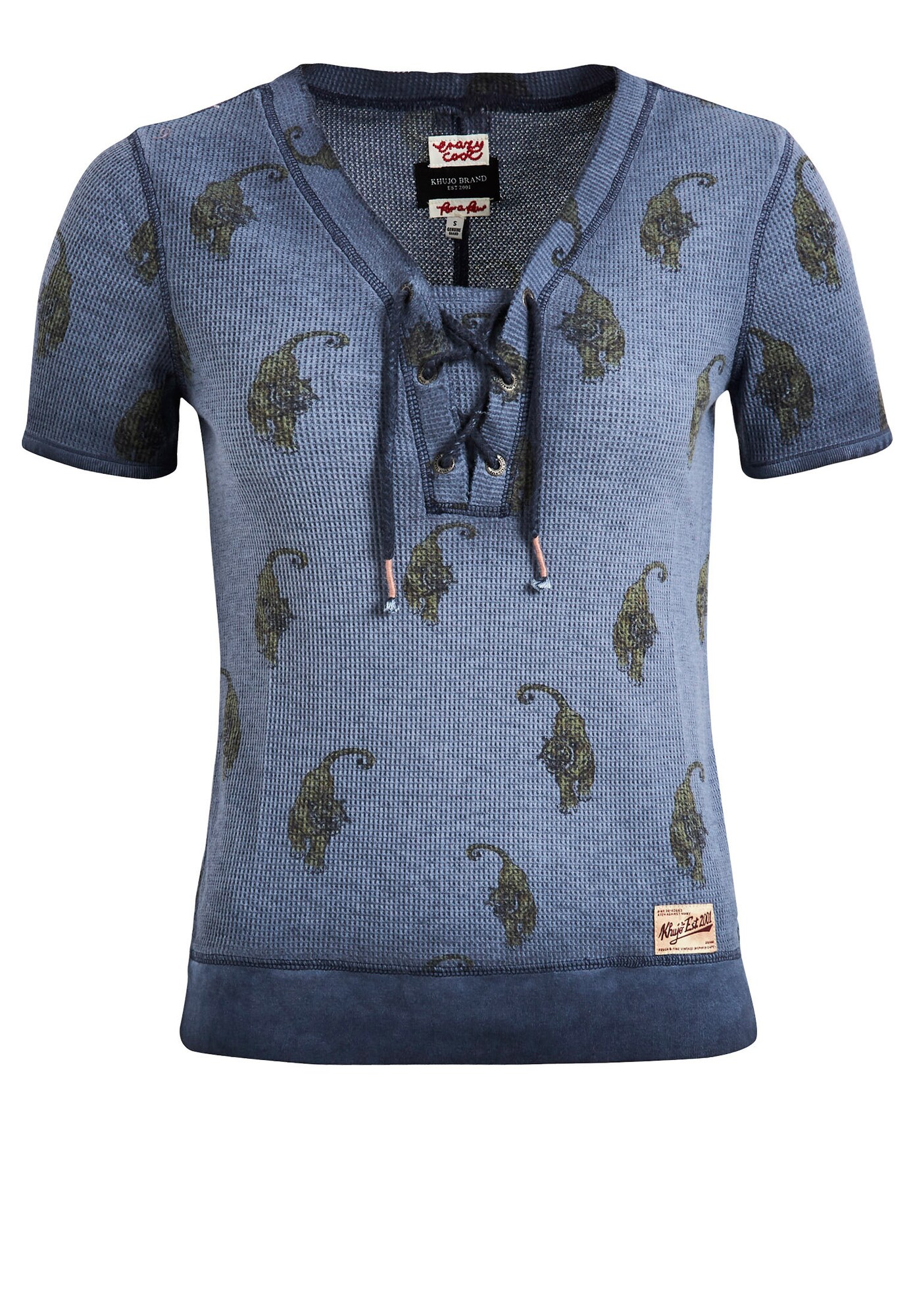 Khujo Dames Shirt Anniara Blauw khujo kopen in de aanbieding