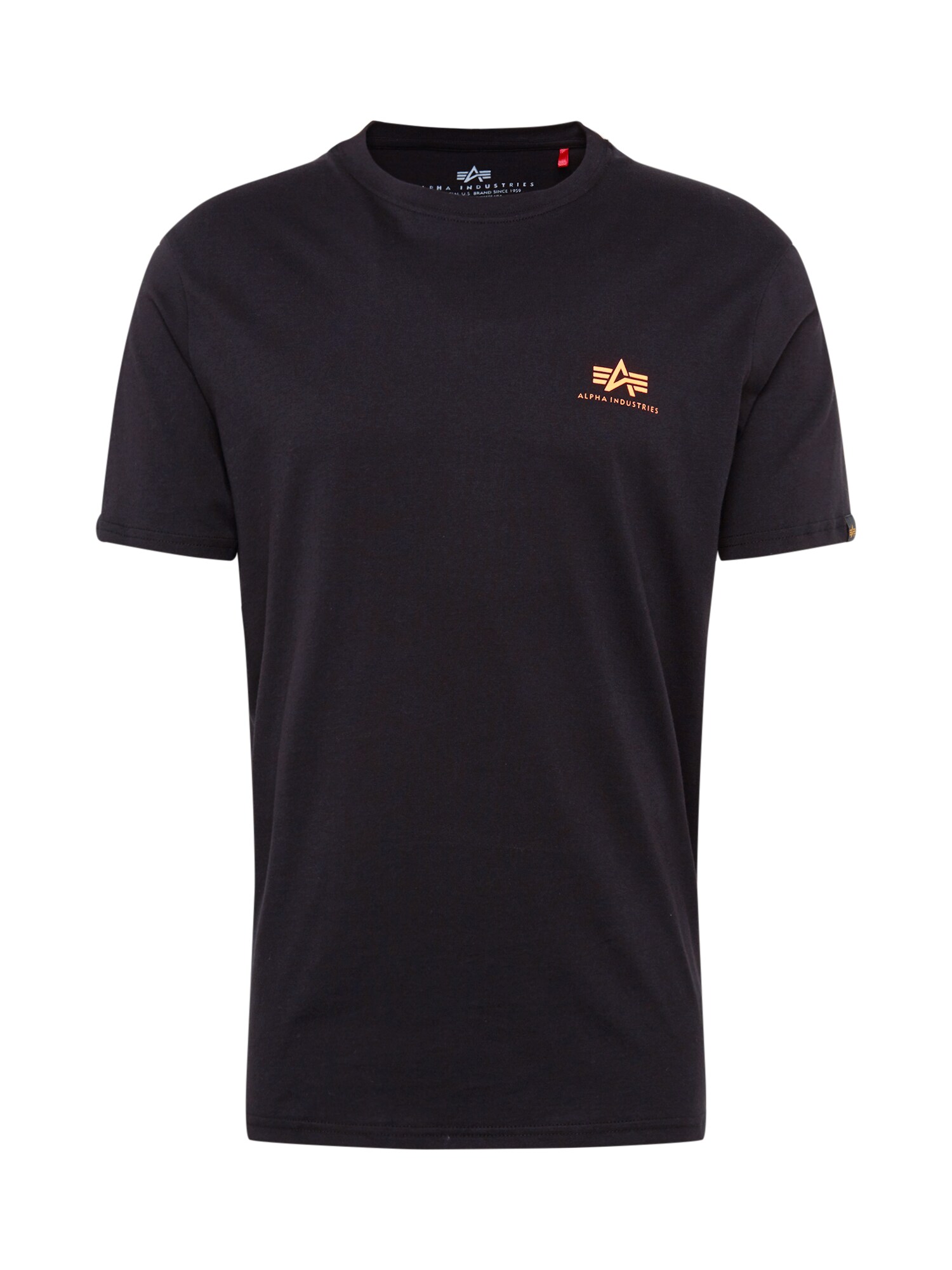 ALPHA INDUSTRIES Tricou  portocaliu / negru