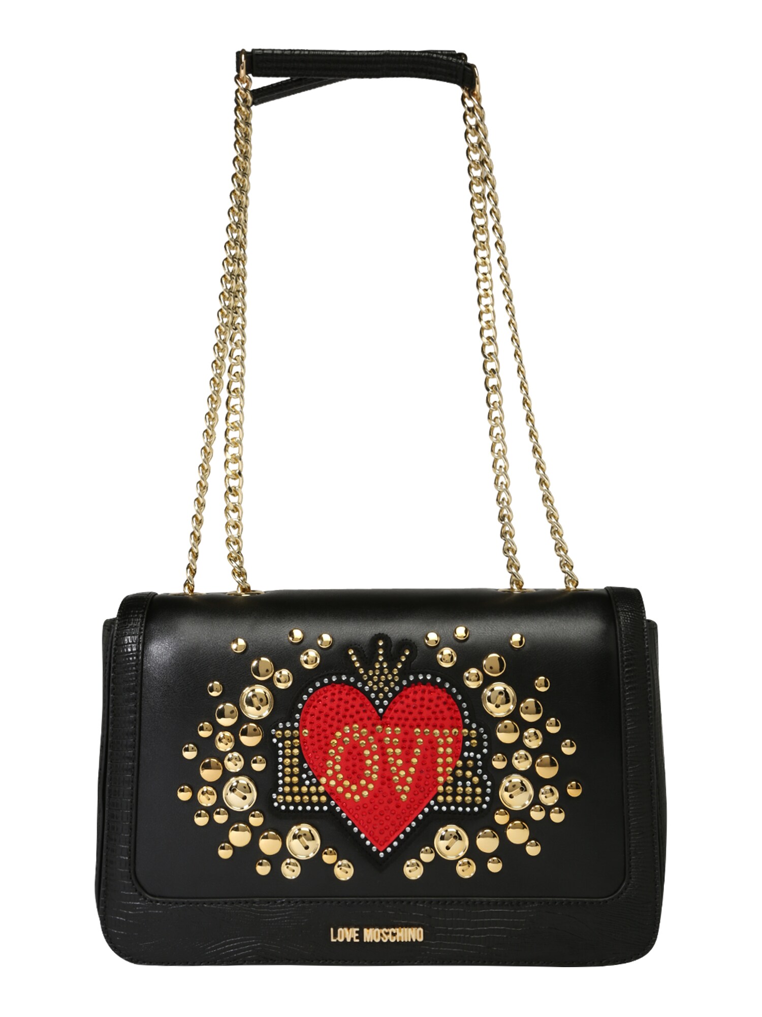 Love Moschino Dames Handtas Borsa Pu Nero Gemengde Kleuren Zwart love moschino kopen in de aanbieding