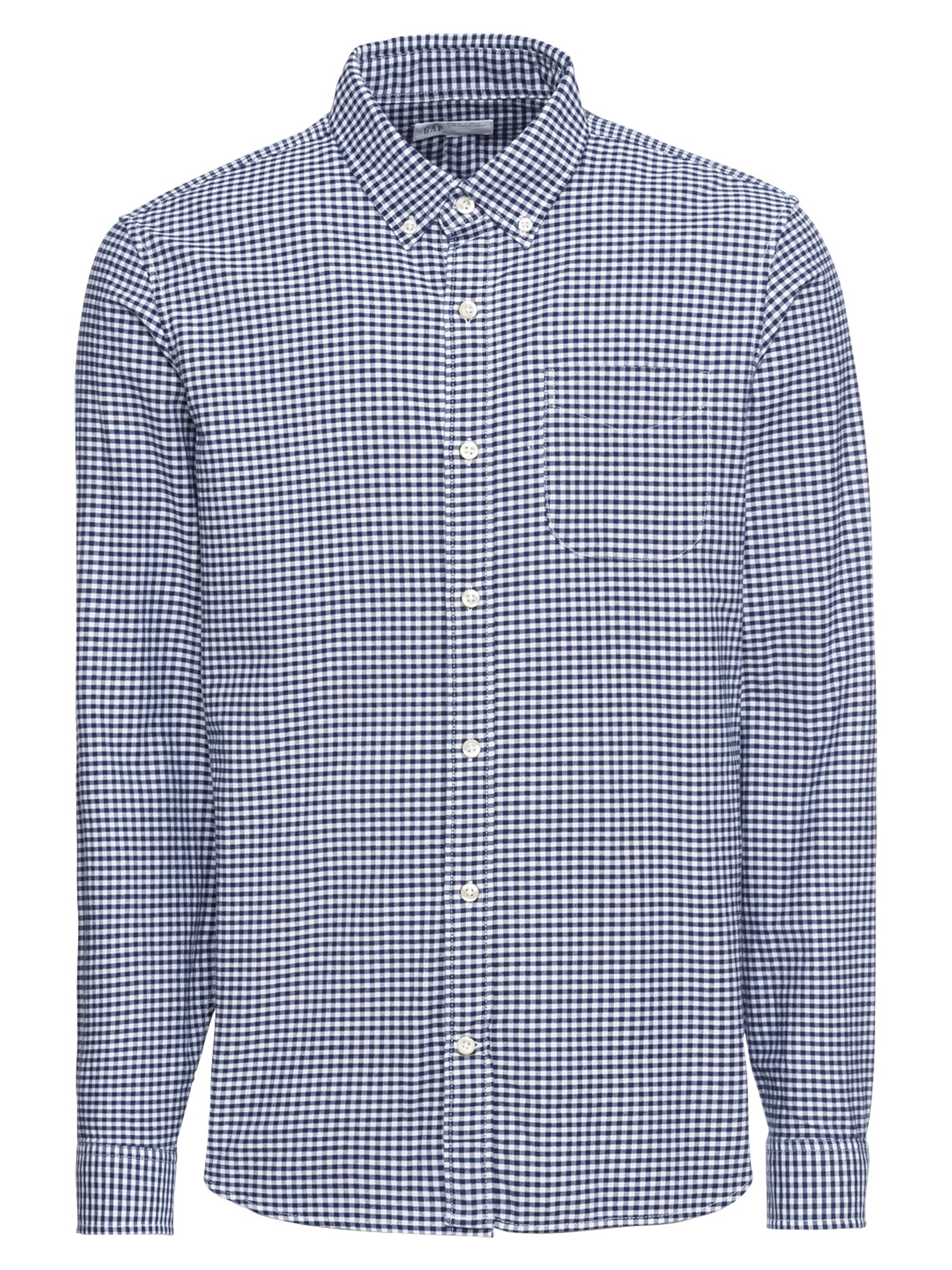 Gap Heren Overhemd Oxford Blauw Wit gap kopen in de aanbieding