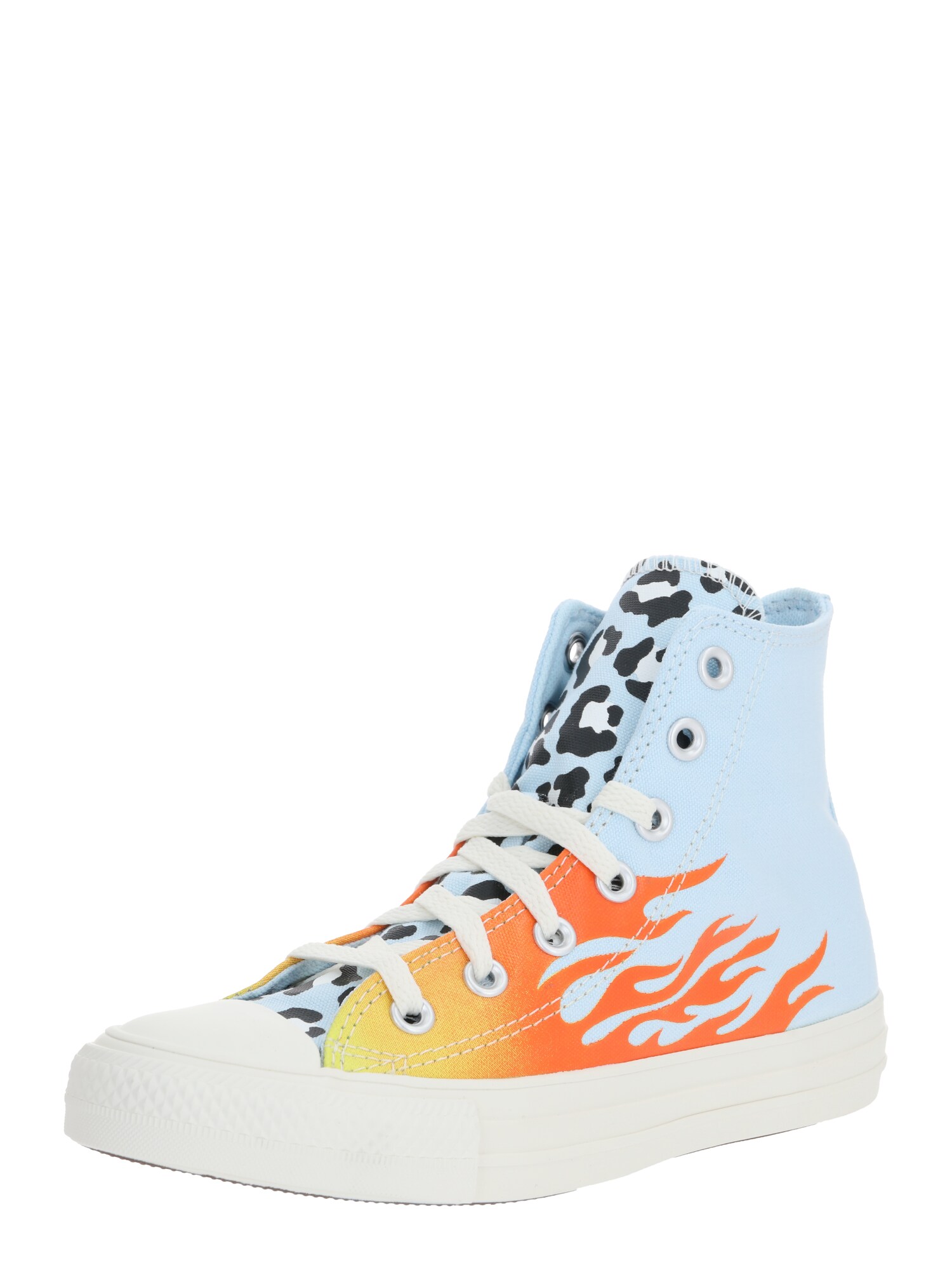 CONVERSE Sportbačiai su auliuku 'CHUCK TAYLOR ALL STAR - HI'  oranžinė-raudona / geltona / šviesiai mėlyna