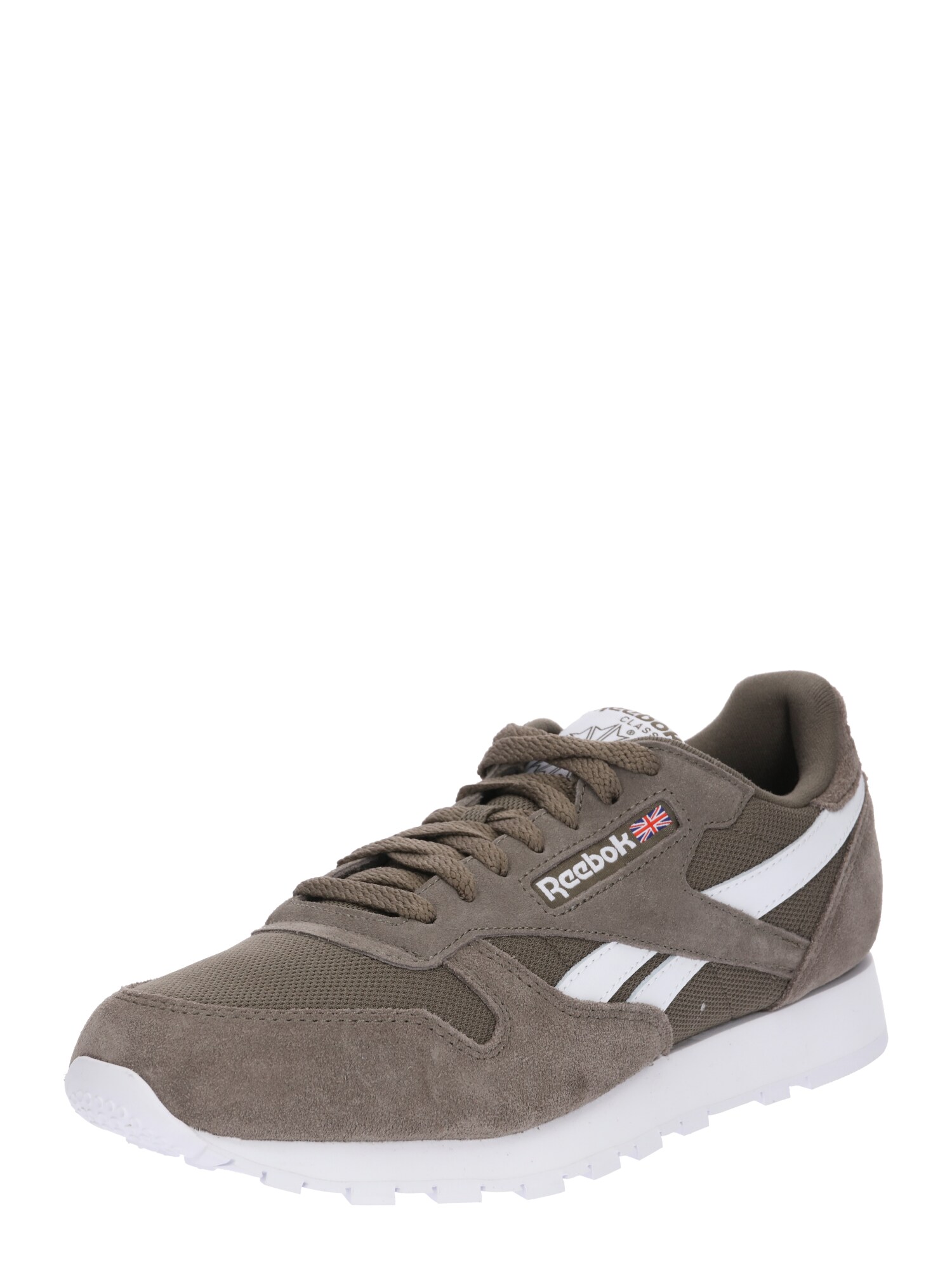 Reebok Classic Heren Sneakers Laag Cl Kaki Wit reebok classic kopen in de aanbieding
