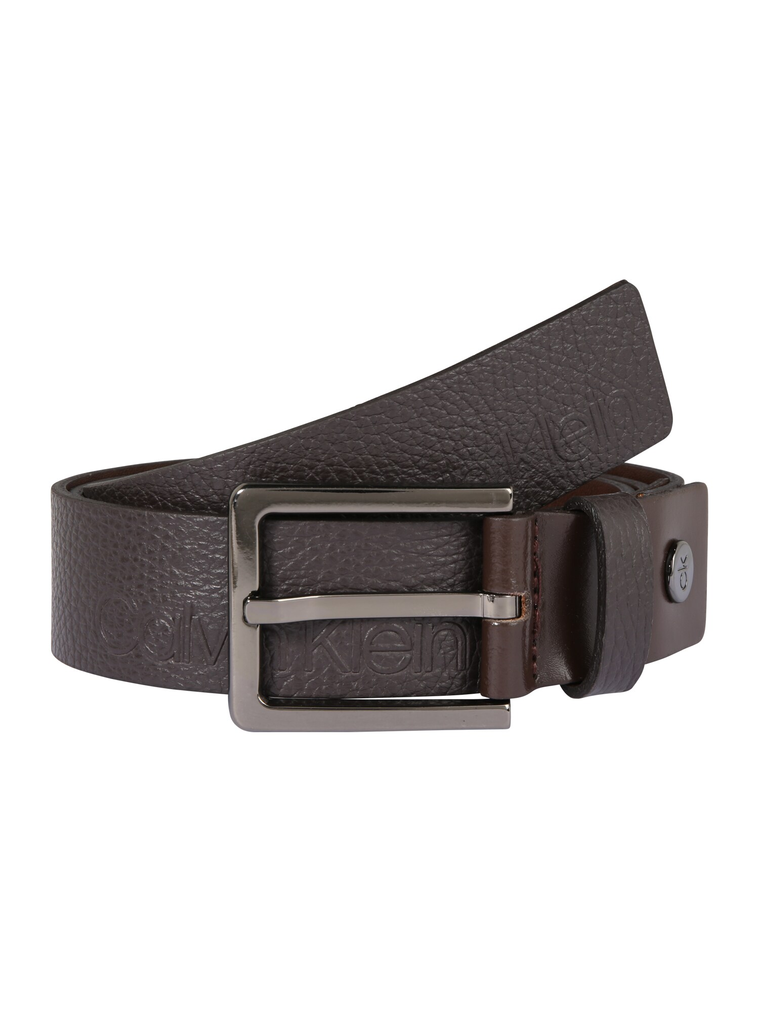 Calvin Klein Heren Riem 35Cm Adjembossed Belt Bruin calvin klein kopen in de aanbieding