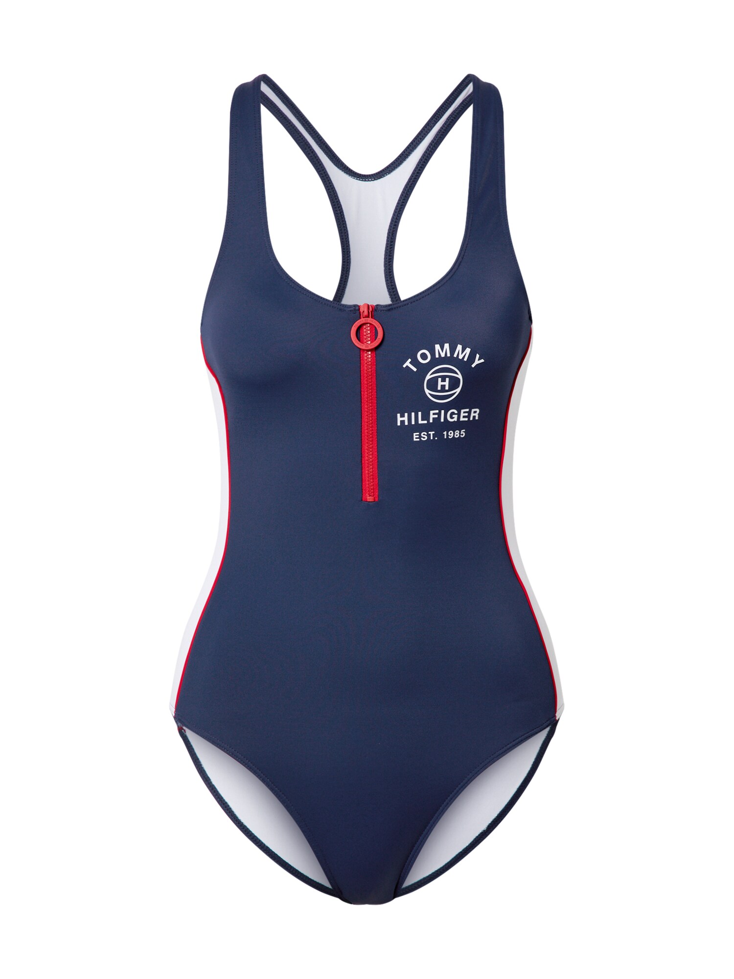 TOMMY HILFIGER Maudymosi kostiumėlis  tamsiai mėlyna / raudona / balta