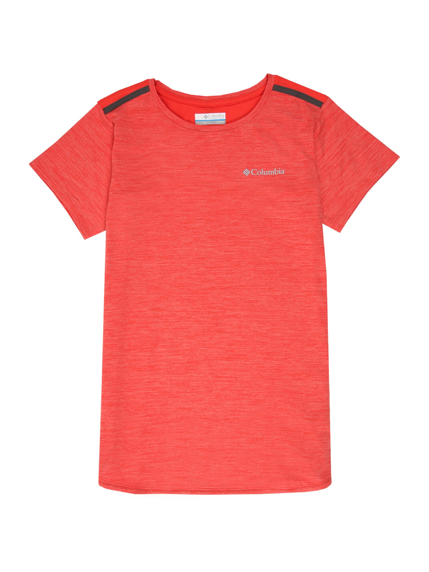 COLUMBIA Sportiniai marškinėliai 'Tech Trek™'  juoda / oranžinė-raudona