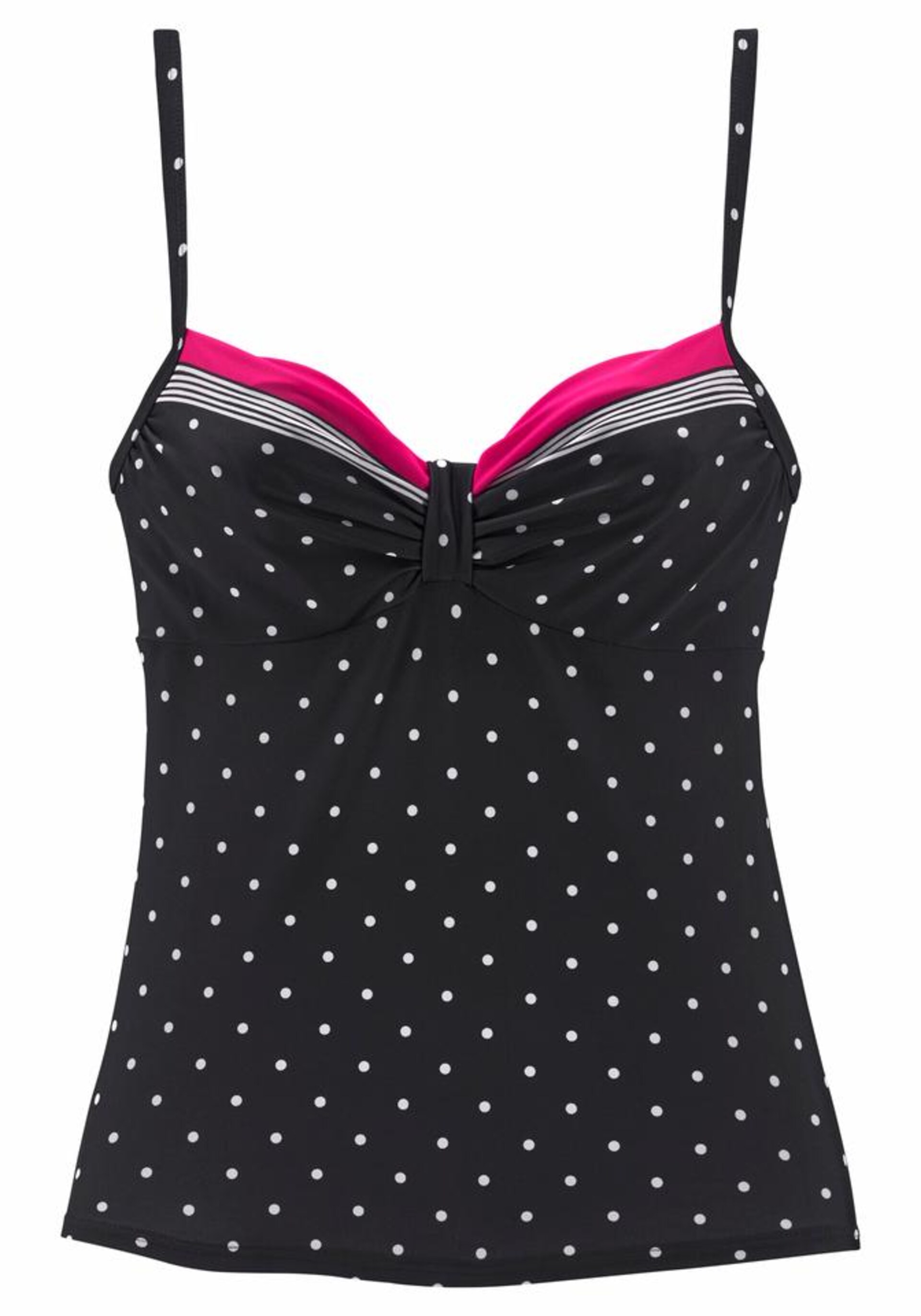 LASCANA Tankinitopp 'Monroe' neonrosa / svart dam
