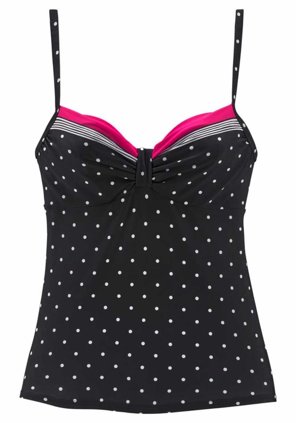 Tankinitopp 'Monroe' neonrosa / svart