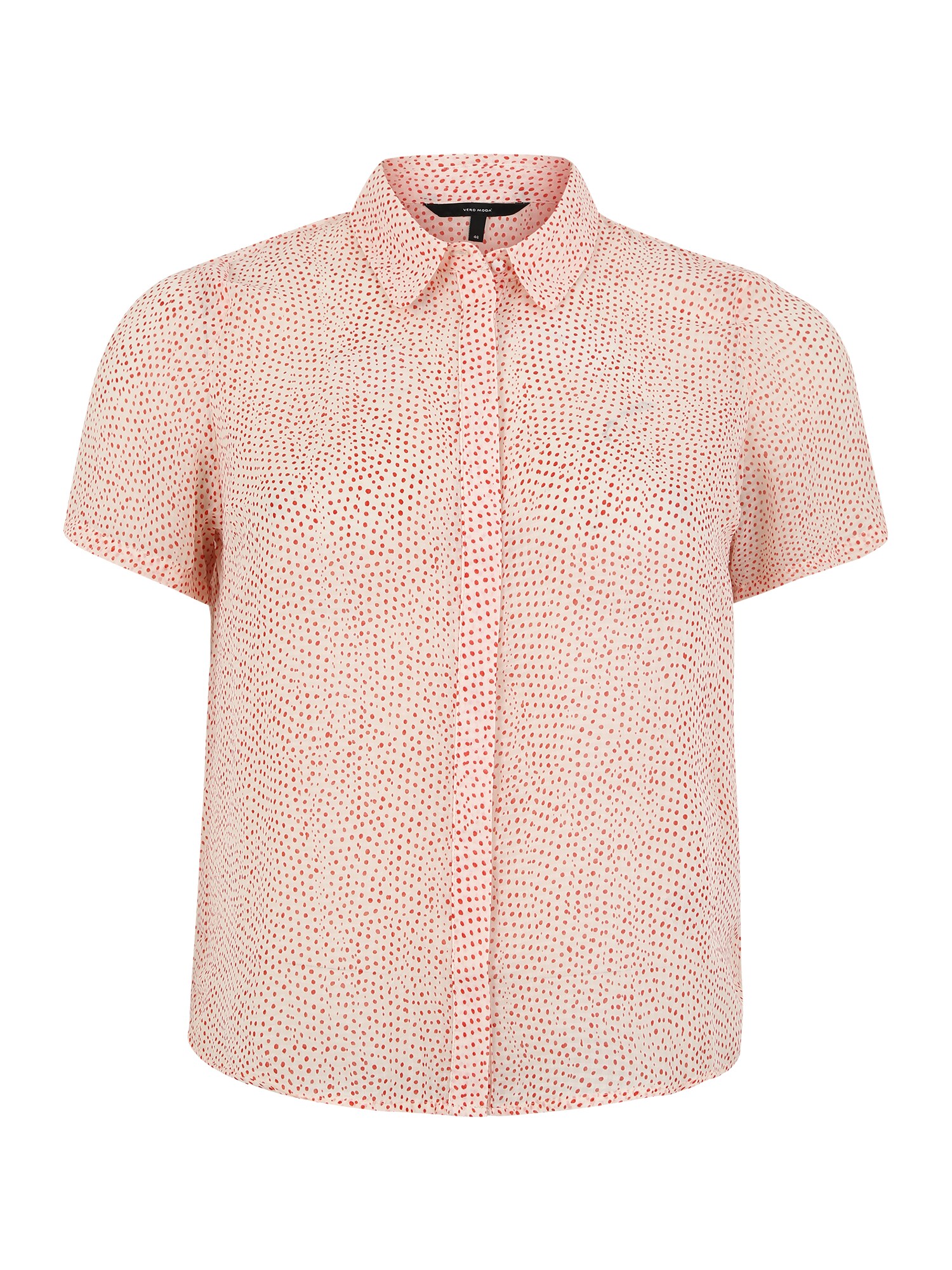 Vero Moda Curve Dames Blouse Creme Rood vero moda curve kopen in de aanbieding