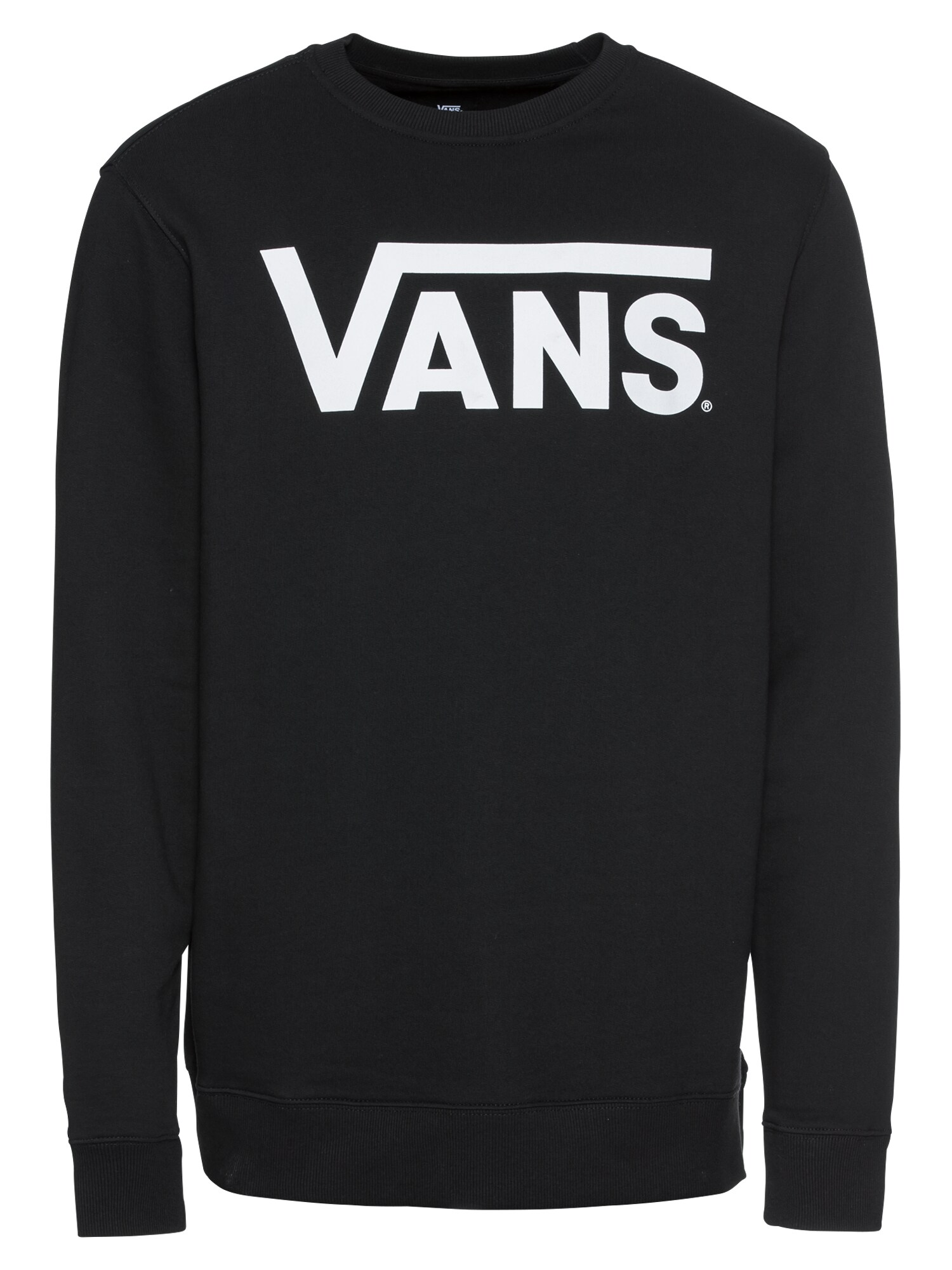Vans Heren Sweatshirt Classic Crew Zwart Wit vans kopen in de aanbieding