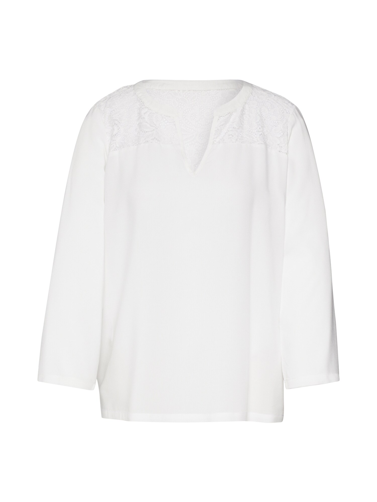 JACQUELINE de YONG Palaidinė 'JDYRAYMOND 7/8 LACE TOP WVN NOOS'  balta