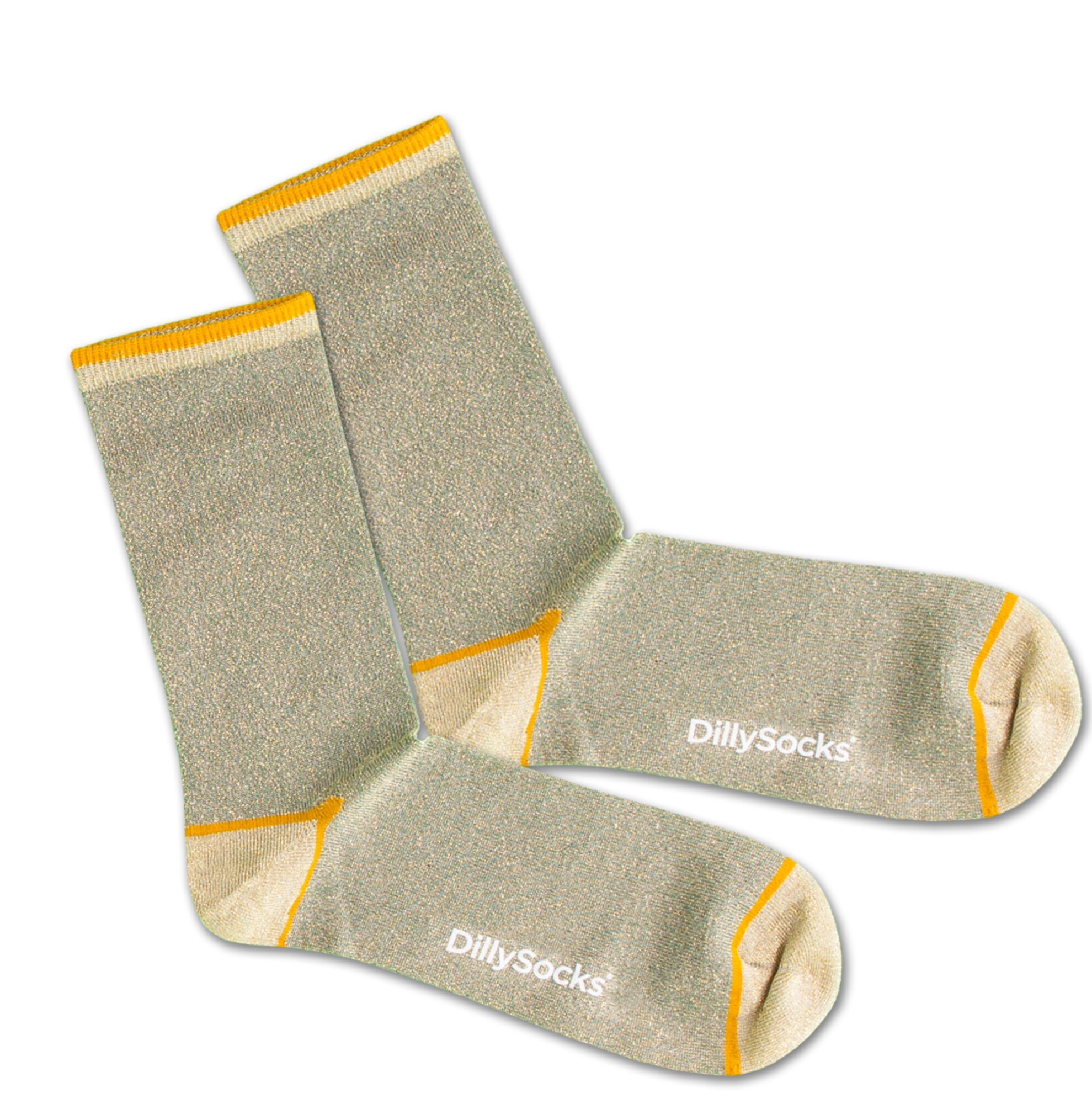DillySocks Kojinės 'Sweet Playground'  geltona / žalia