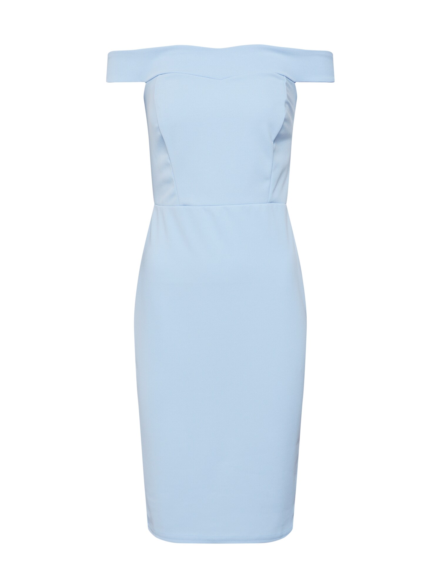 Missguided Dames Kokerjurk Scuba Bardot Lichtblauw missguided kopen in de aanbieding
