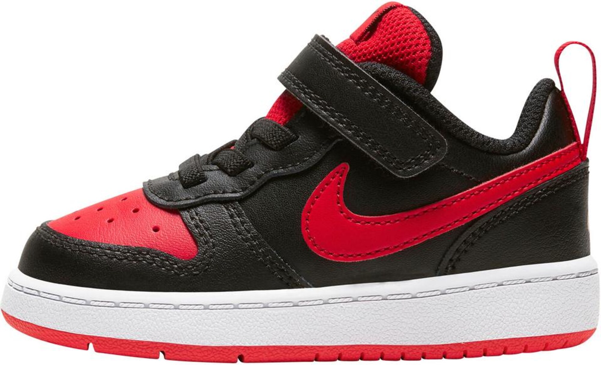 Nike Sportswear Sportbačiai 'Court Borough Low 2'  juoda / raudona