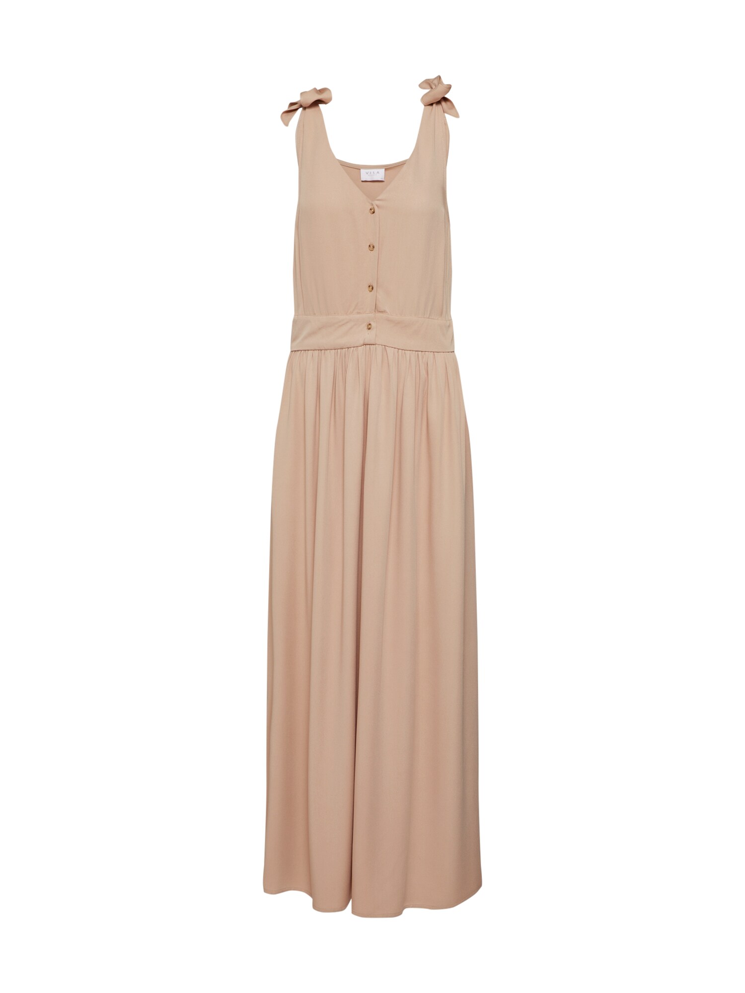 VILA Suknelė 'VIMOROSE ANCLE S/L DRESS/SU'  smėlio