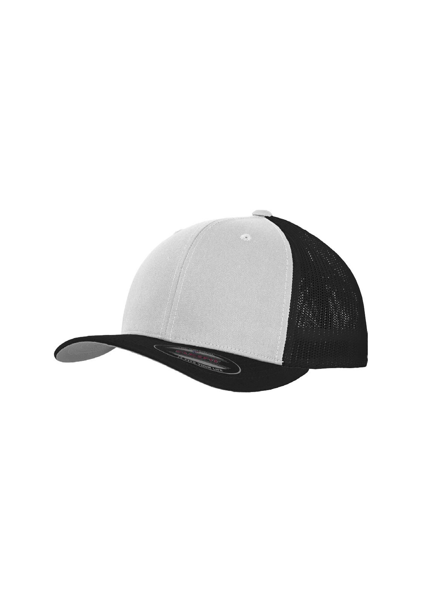 Flexfit Șapcă  negru / alb