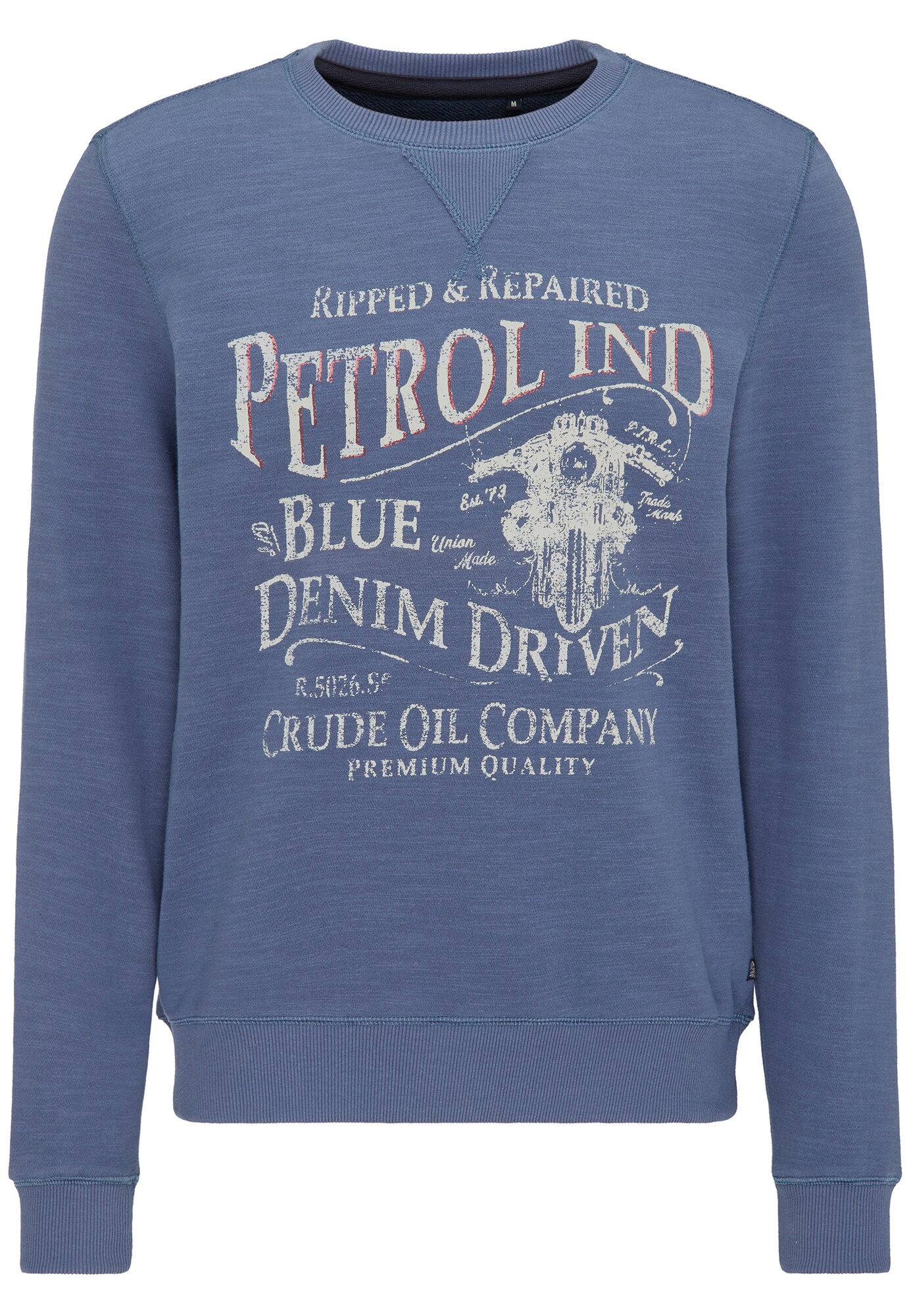 Petrol Industries Sweater royalblau / rot / weiß