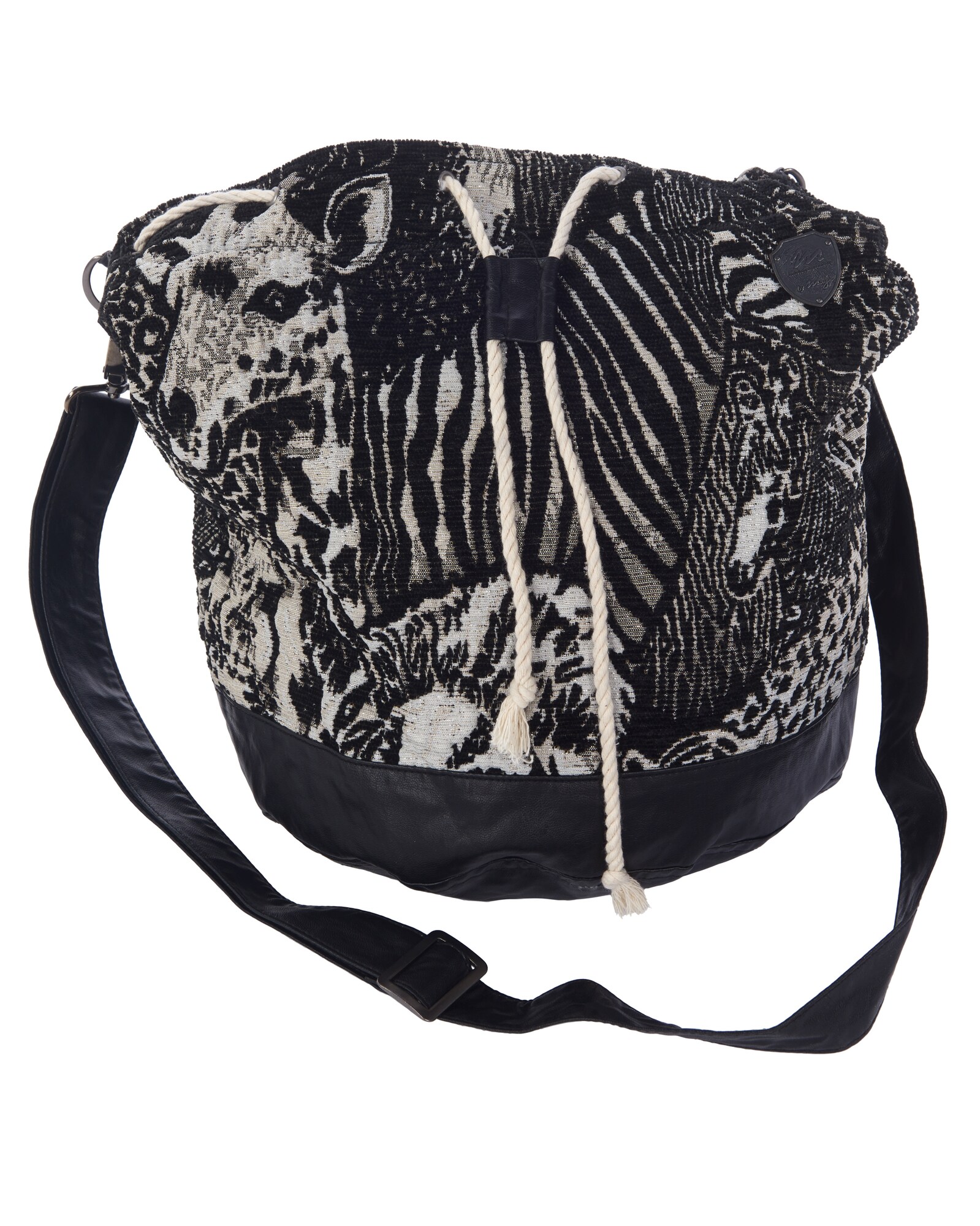 Maze Dames Handtas Damaskus Zwart Wit maze kopen in de aanbieding