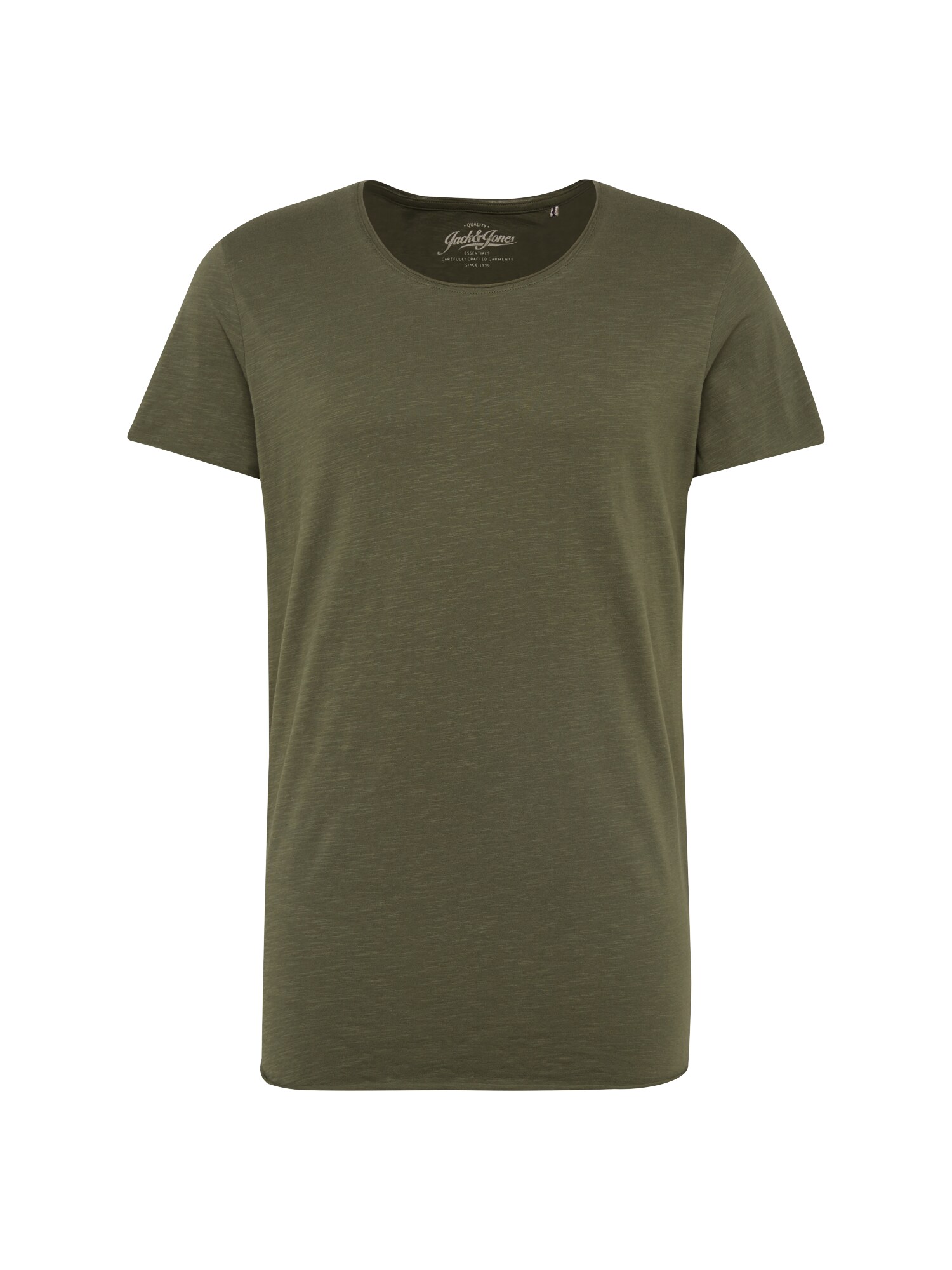 JACK & JONES Marškinėliai 'JJEBAS TEE SS U-NECK NOOS'  alyvuogių spalva