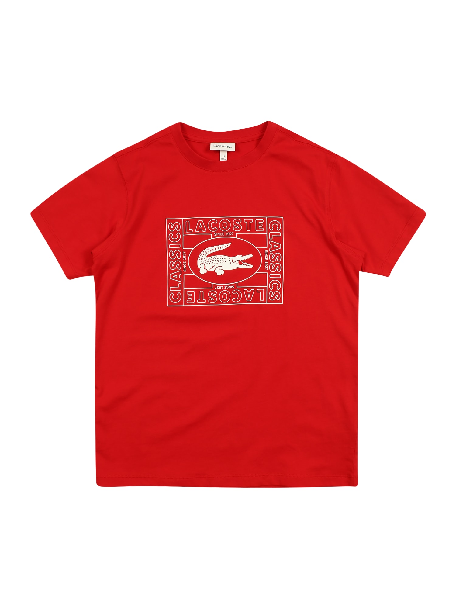 LACOSTE Marškinėliai  raudona / balta