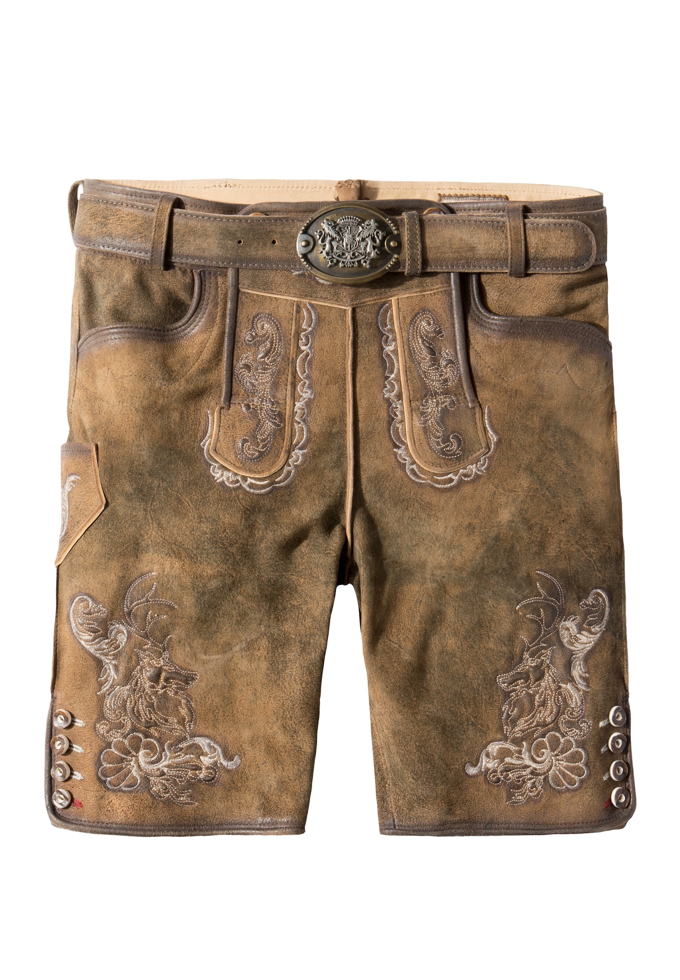 STOCKERPOINT Kelnės su tradiciniais raštais 'Hans' ruda