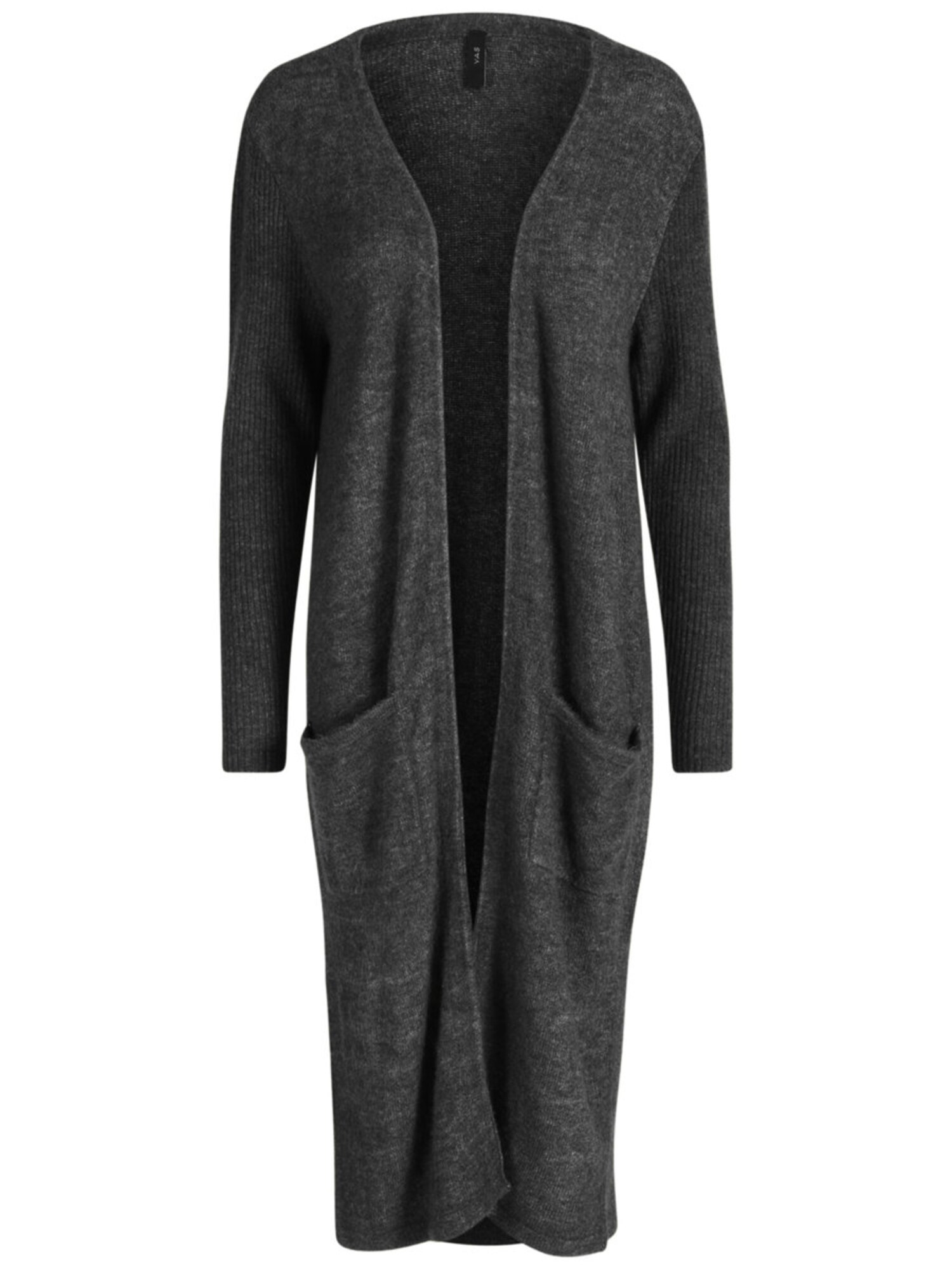 Yas Dames Gebreid Vest Donkergrijs yas kopen in de aanbieding