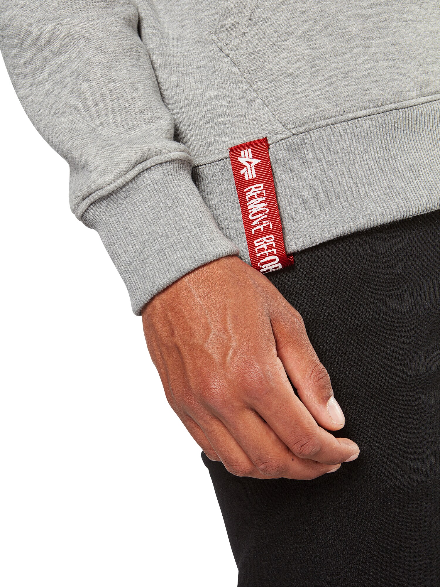 ALPHA INDUSTRIES Mikina 'Basic' sivá (obrázok 5)