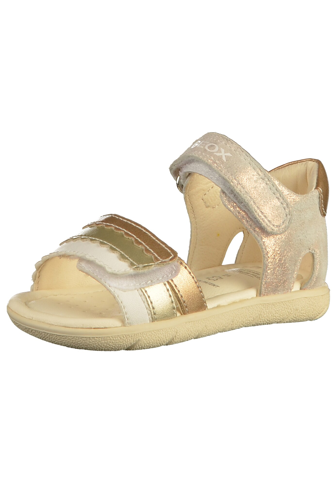 Geox Meisjes Sandalen Brons Wit geox kopen in de aanbieding