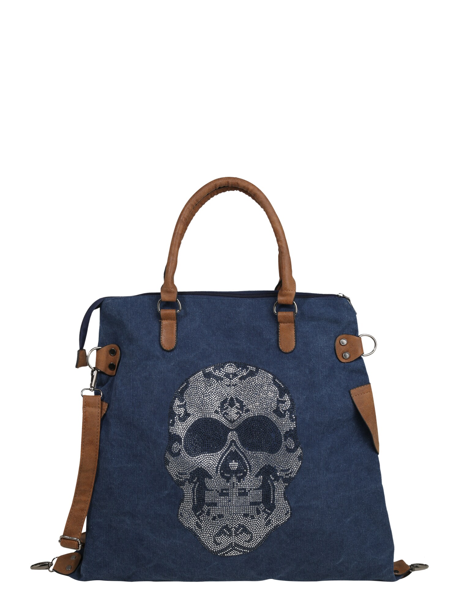 Sweet Deluxe Dames Shopper Skull Donkerblauw Bruin sweet deluxe kopen in de aanbieding