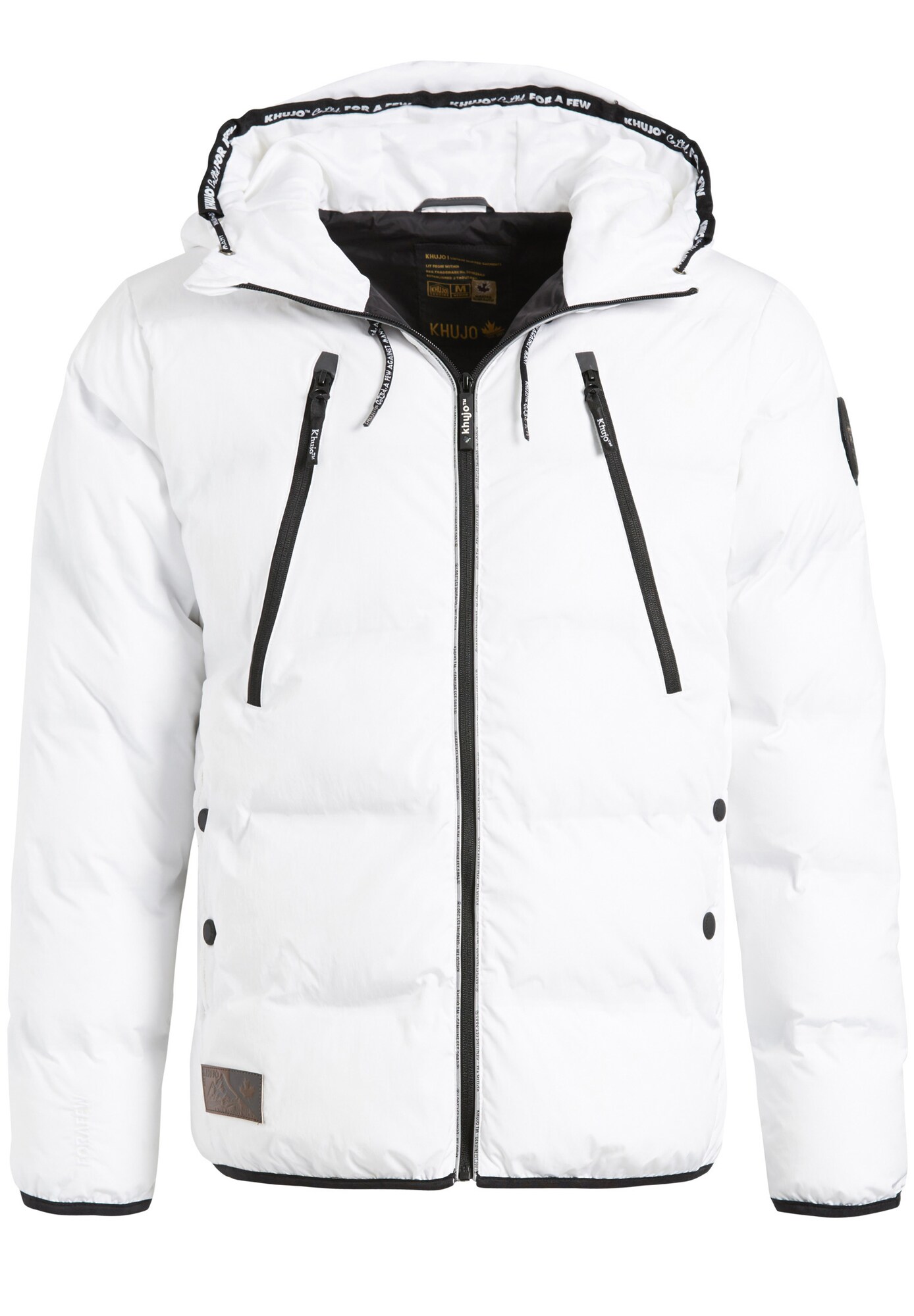 Khujo Heren Winterjas Arthur Zwart Wit khujo kopen in de aanbieding