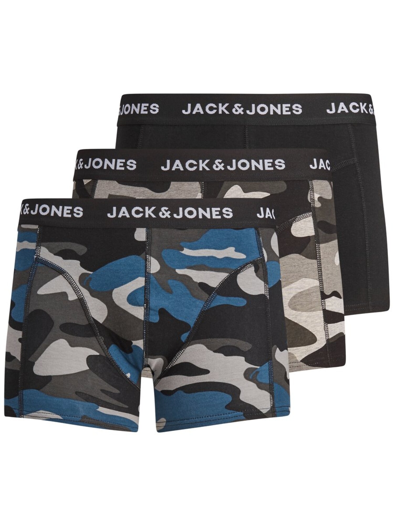 Jack And Jones Heren Boxershorts Royal Bluekoningsblauw Grijs Zwart jack and jones kopen in de aanbieding