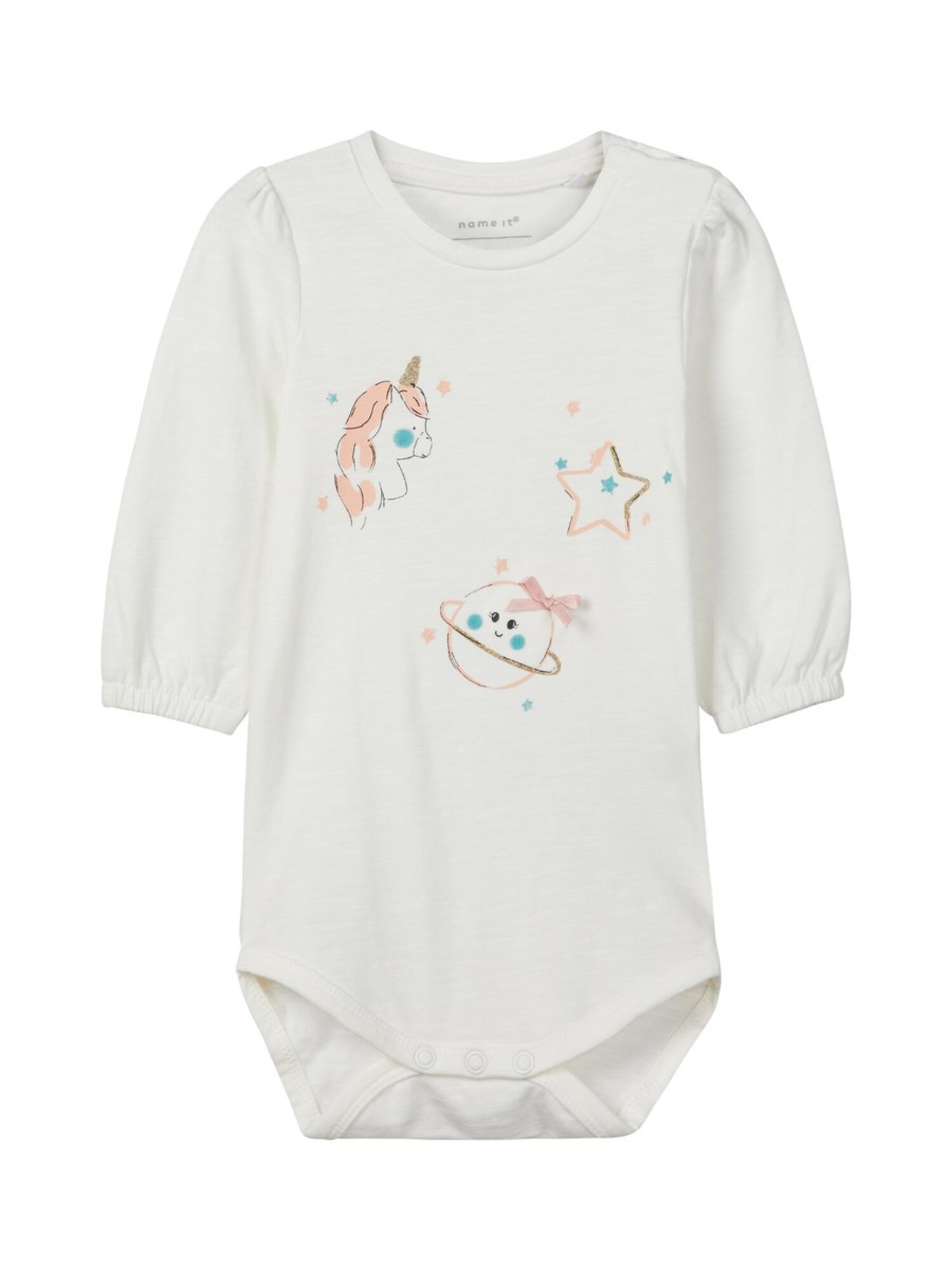 Name It Jongens Rompertjebody Lichtroze Offwhite name it kopen in de aanbieding