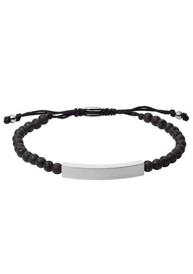 FOSSIL Pulsera  negro / plata