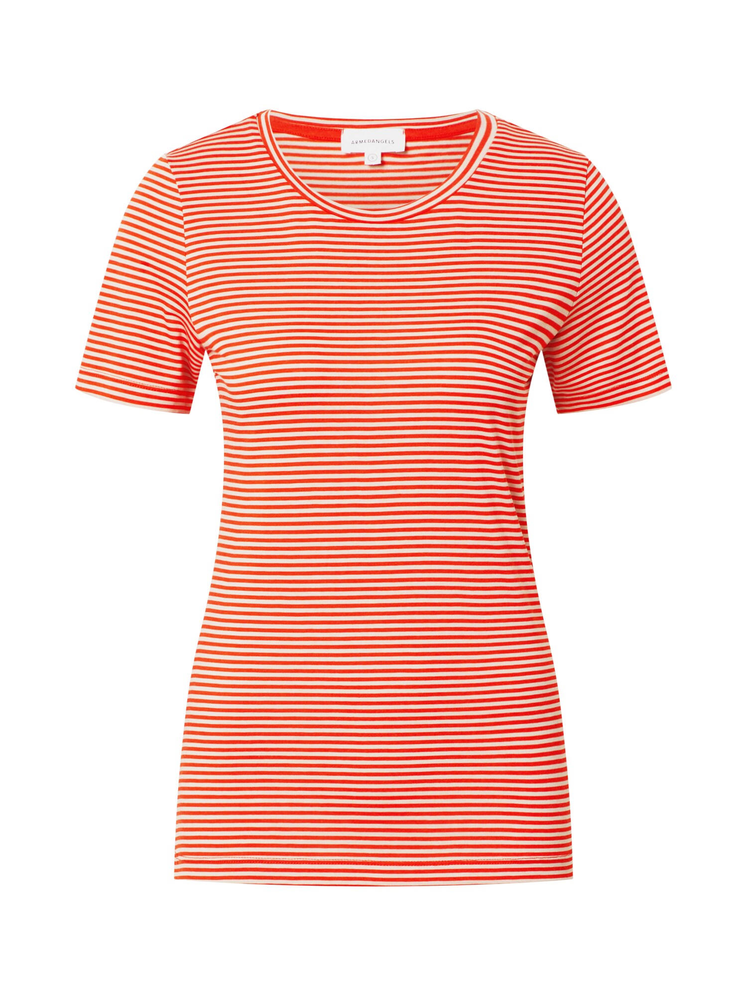 ARMEDANGELS Marškinėliai 'LIDIAA'  balta / oranžinė-raudona