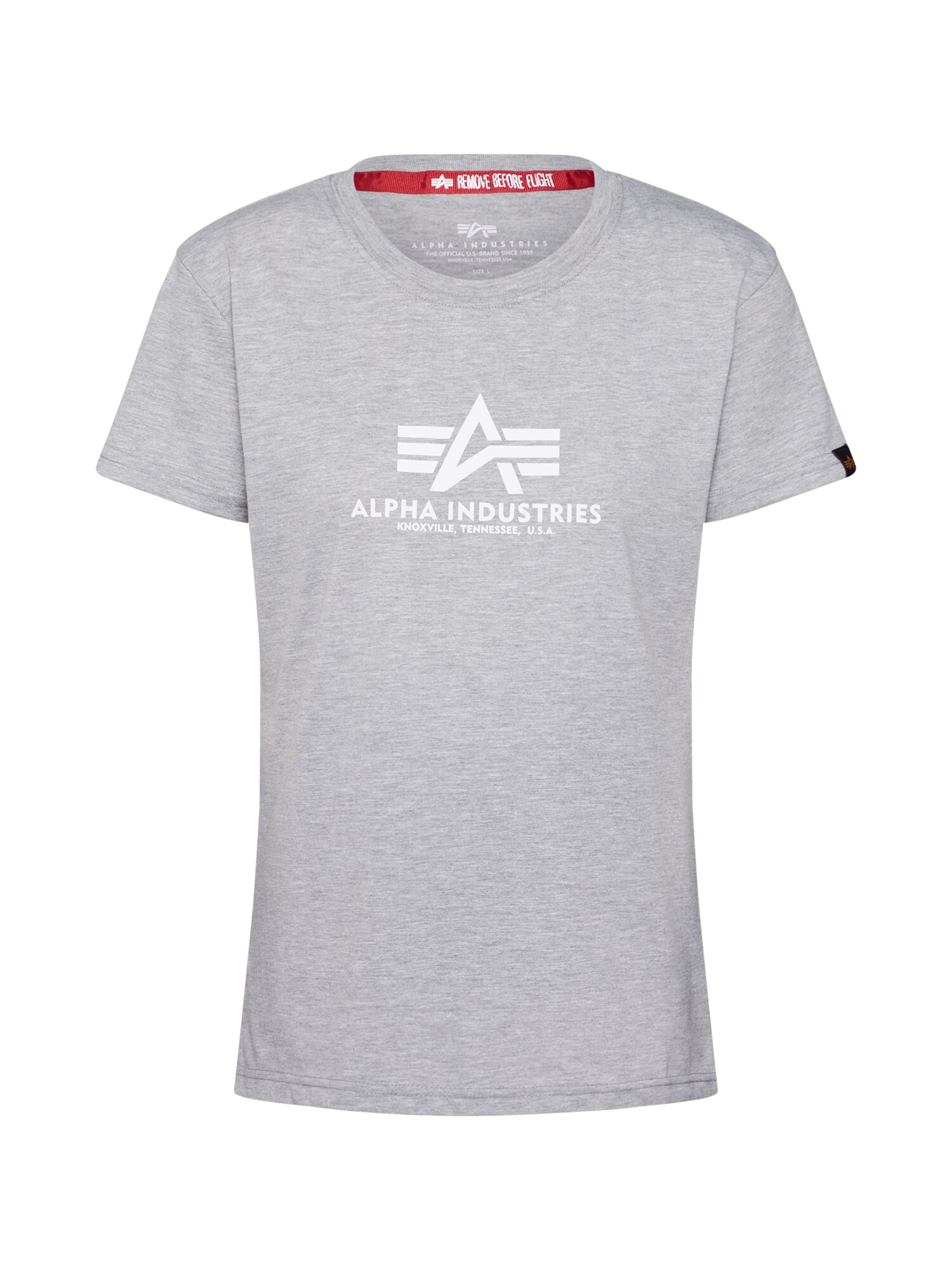 ALPHA INDUSTRIES Marškinėliai 'New Basic T Wmn'  pilka