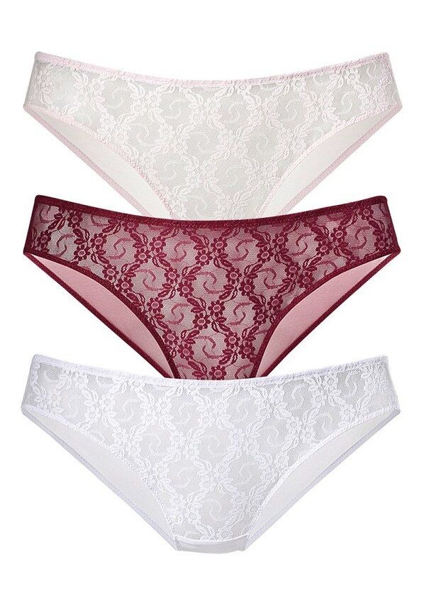 PETITE FLEUR, Slip, rózsaszín & fehér, 3 kép a 9 közül