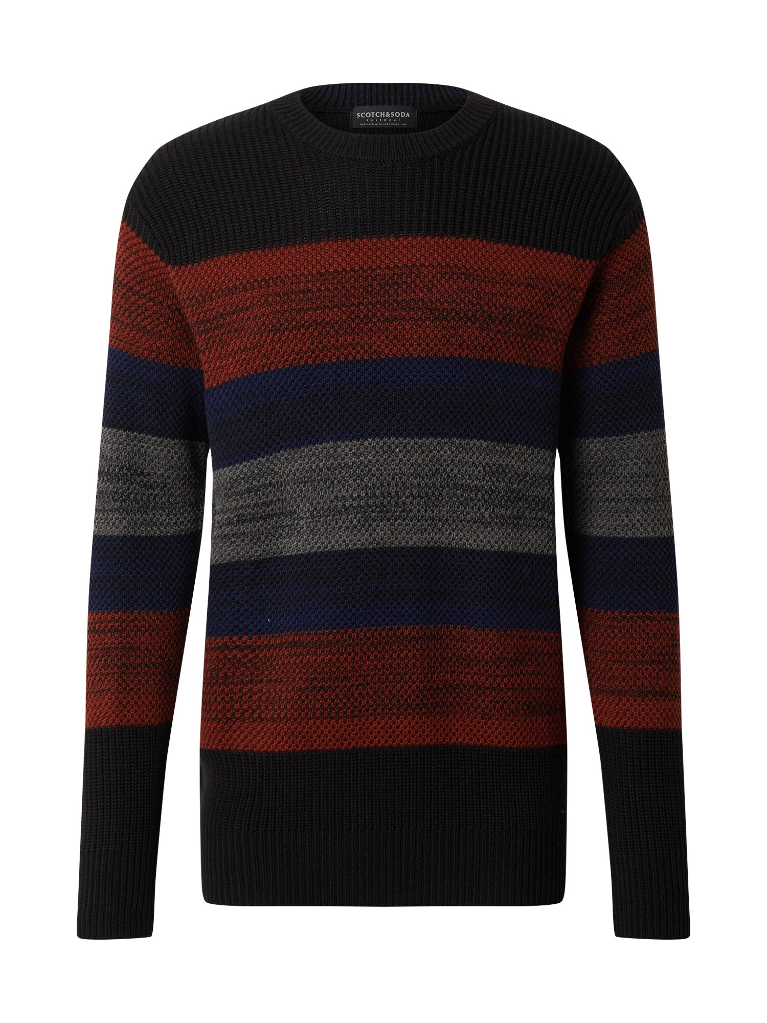SCOTCH & SODA Megztinis  mėlyna / nakties mėlyna / pastelinė raudona / pilka