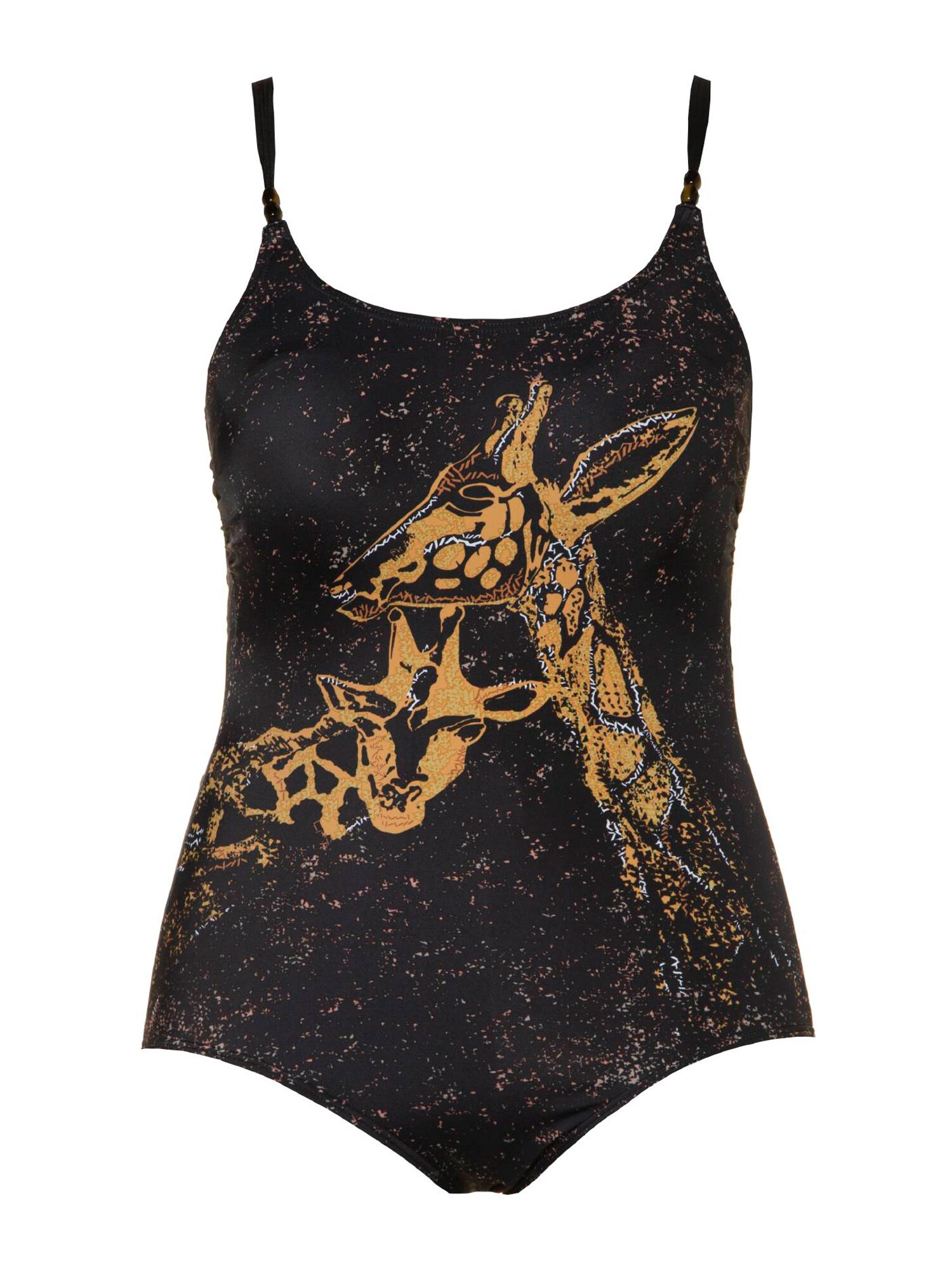 Ulla Popken Maudymosi kostiumėlis 'Giraffe'  mišrios spalvos / juoda