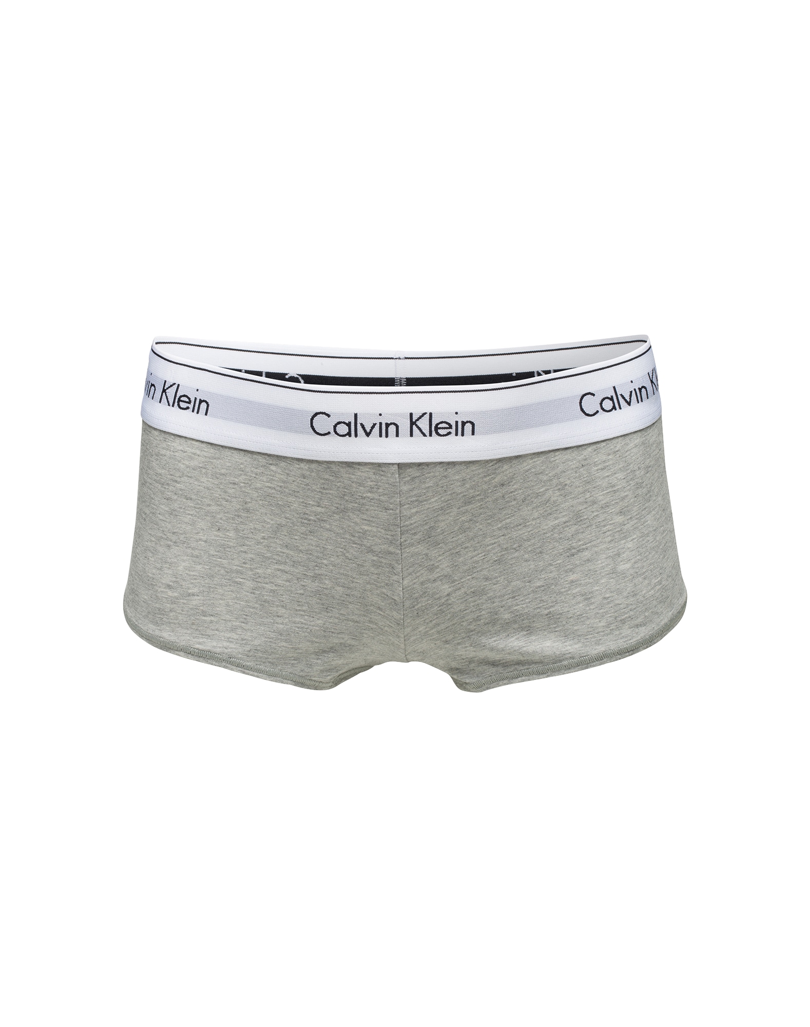 Calvin Klein Underwear Kelnaitės paaukštintu liemeniu 'Boyshort' margai pilka / juoda / balta