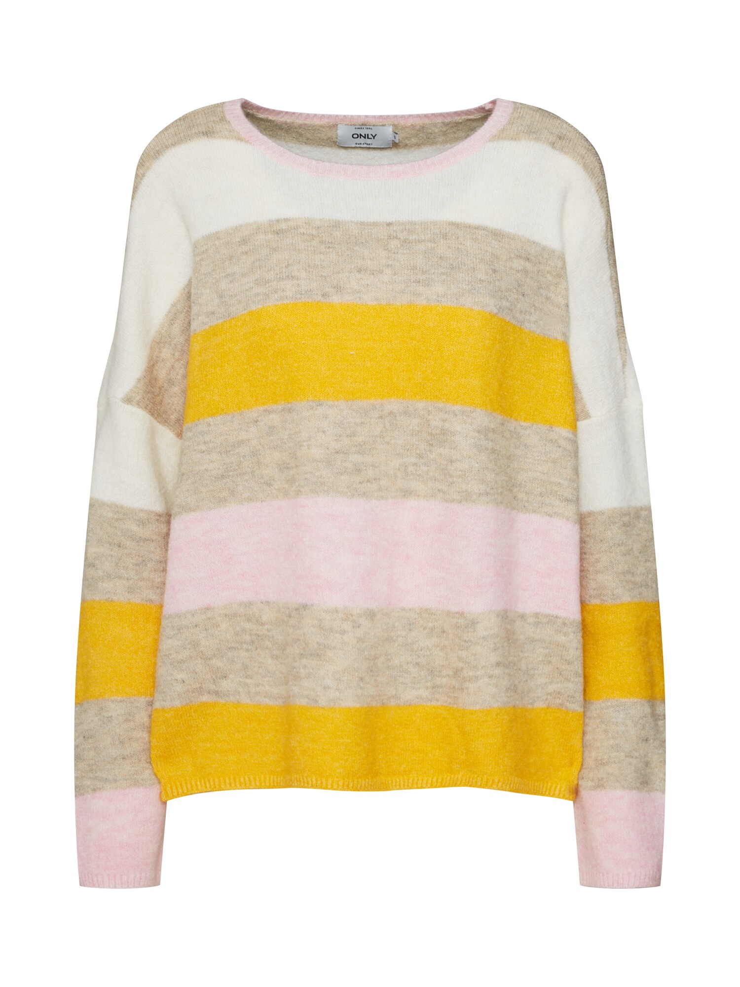 Only Dames Trui Josie Geel Grijs Rosa only kopen in de aanbieding