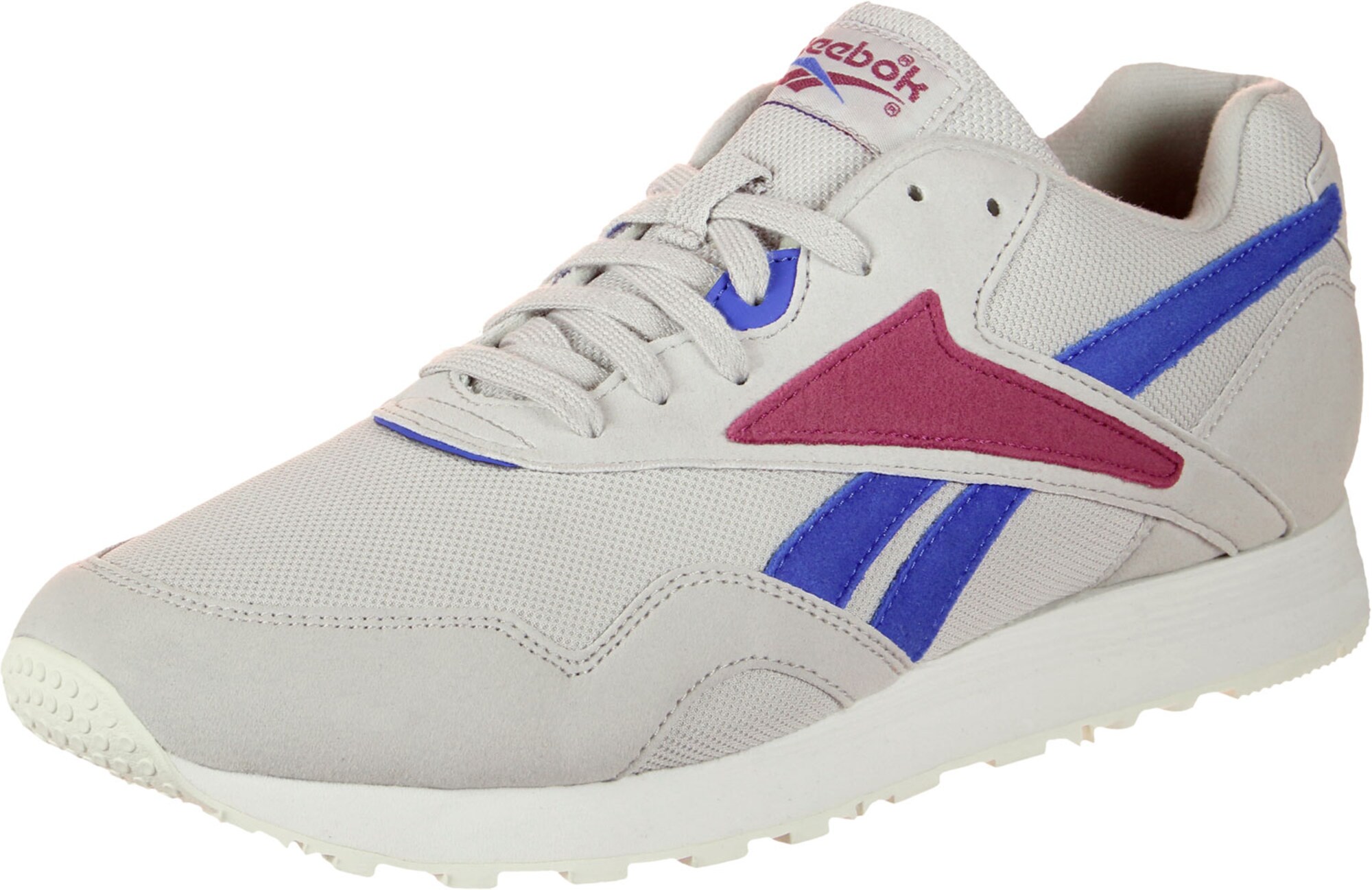 Reebok Classic Heren Sneakers Laag Rapide Mu Navy Grijs Rood reebok classic kopen in de aanbieding